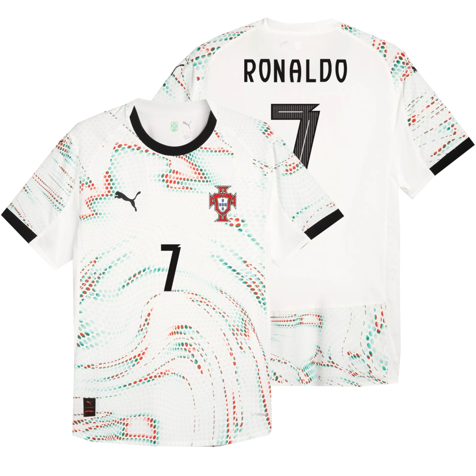 PUMA Men's Portugal 2025/26 Authentic Away Jersey w/ Ronaldo #7 Printing、mySite、bottomscart