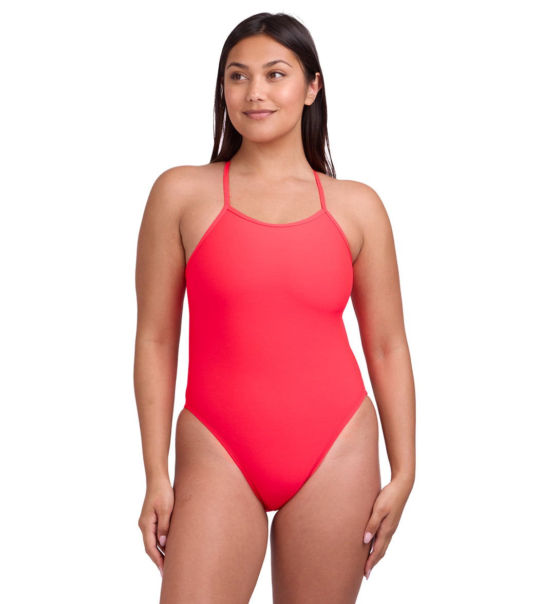 JOLYN Women's Gavin 2 Contrast Strawberry One Piece Swimsuit、mySite、noshort