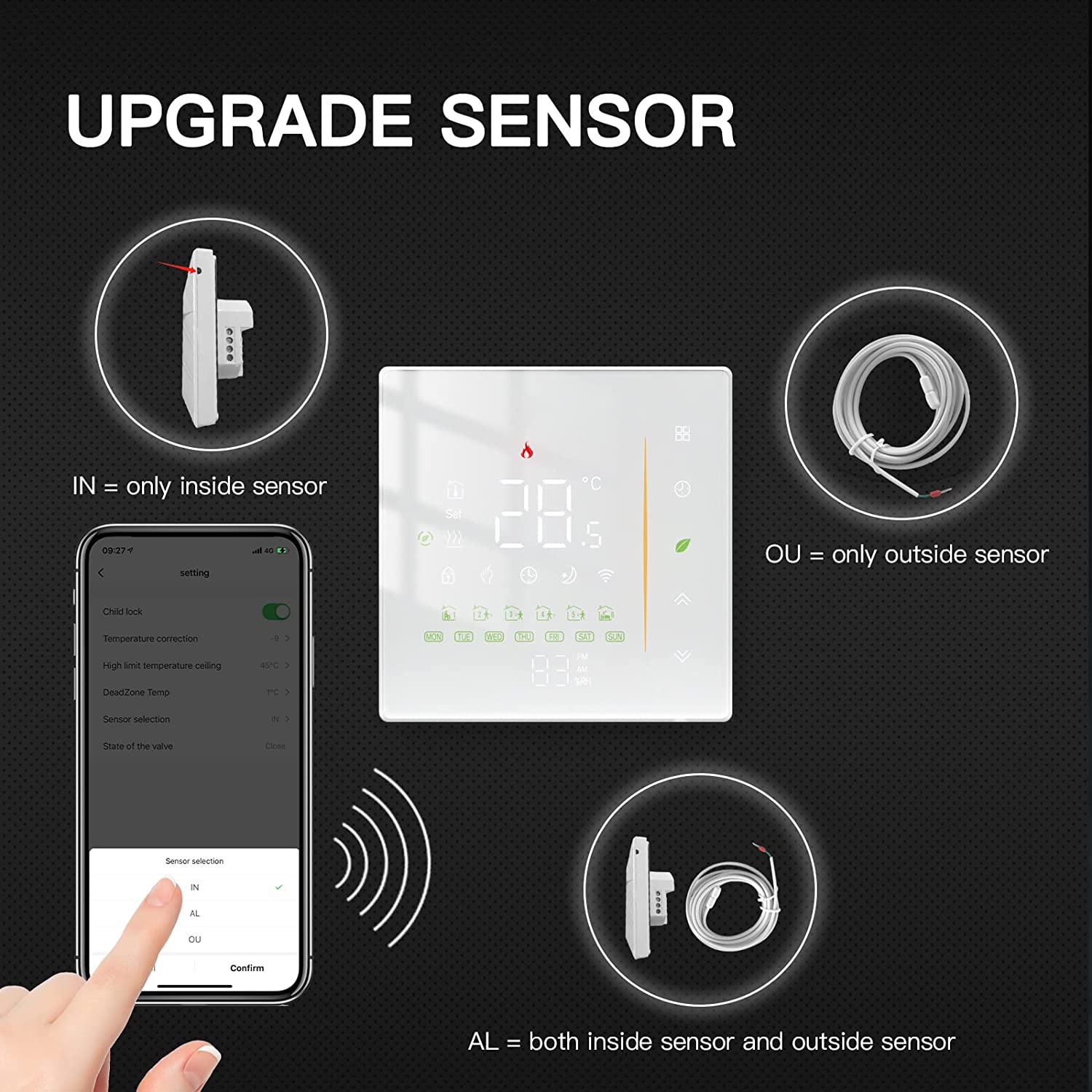 Zigbee Smart Thermostat Gas/Water Heater, Room Thermostat Digital Programmable、mySite、fannypackpong