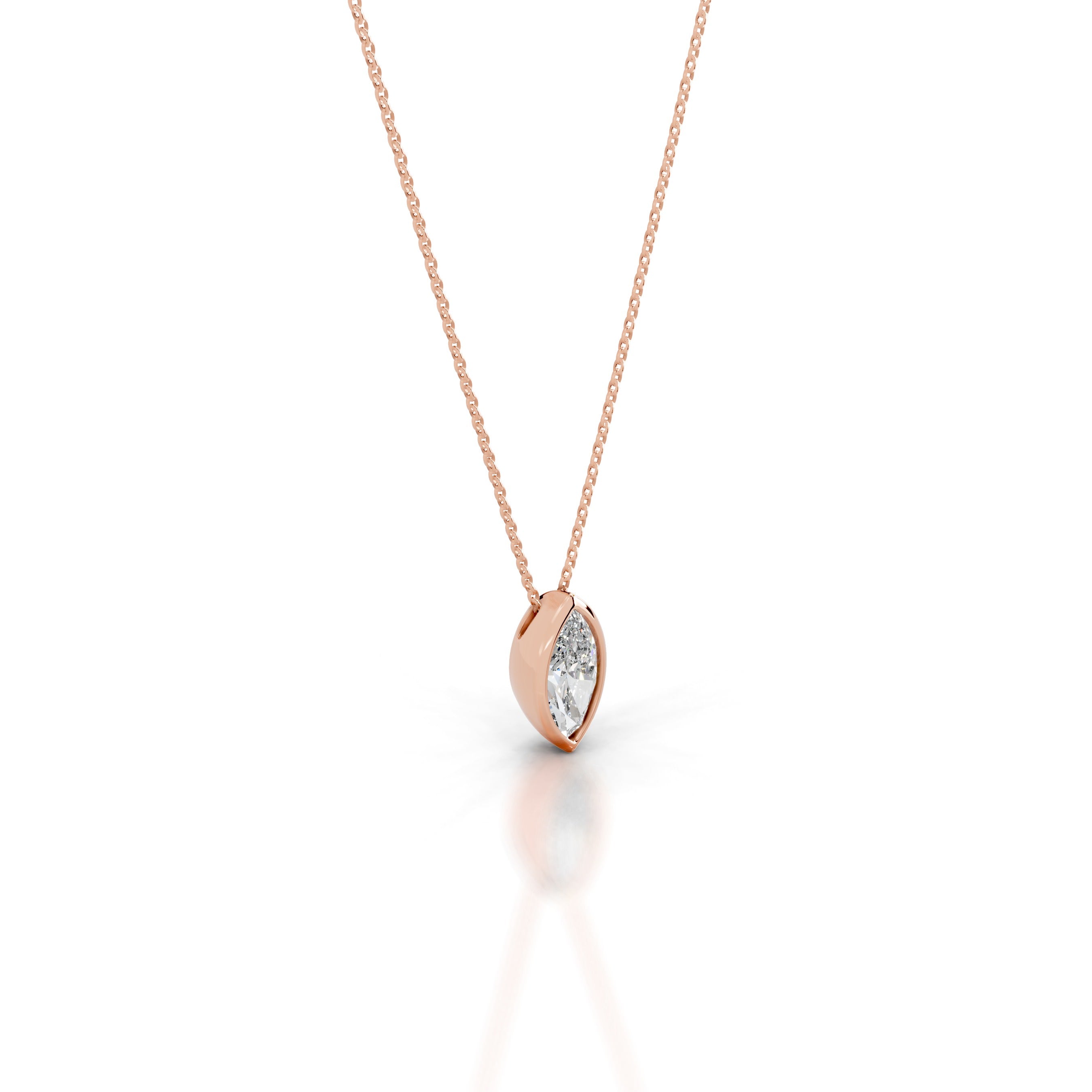 Gianna Lab Grown Diamond Pendant - 14K Rose Gold、mySite、hinf8tx79