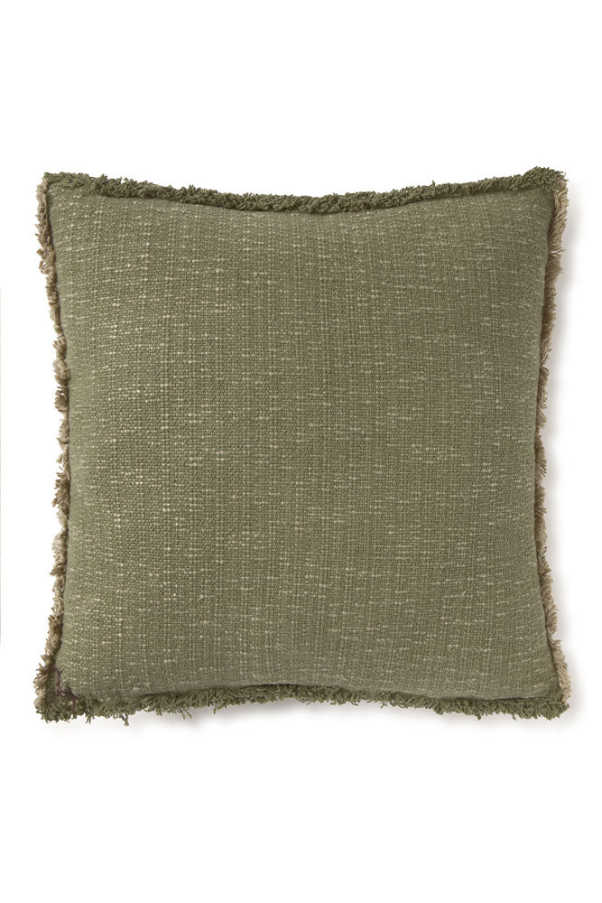 Handloom Square Cushion Kaki、mySite、gigharbornorthrealestate