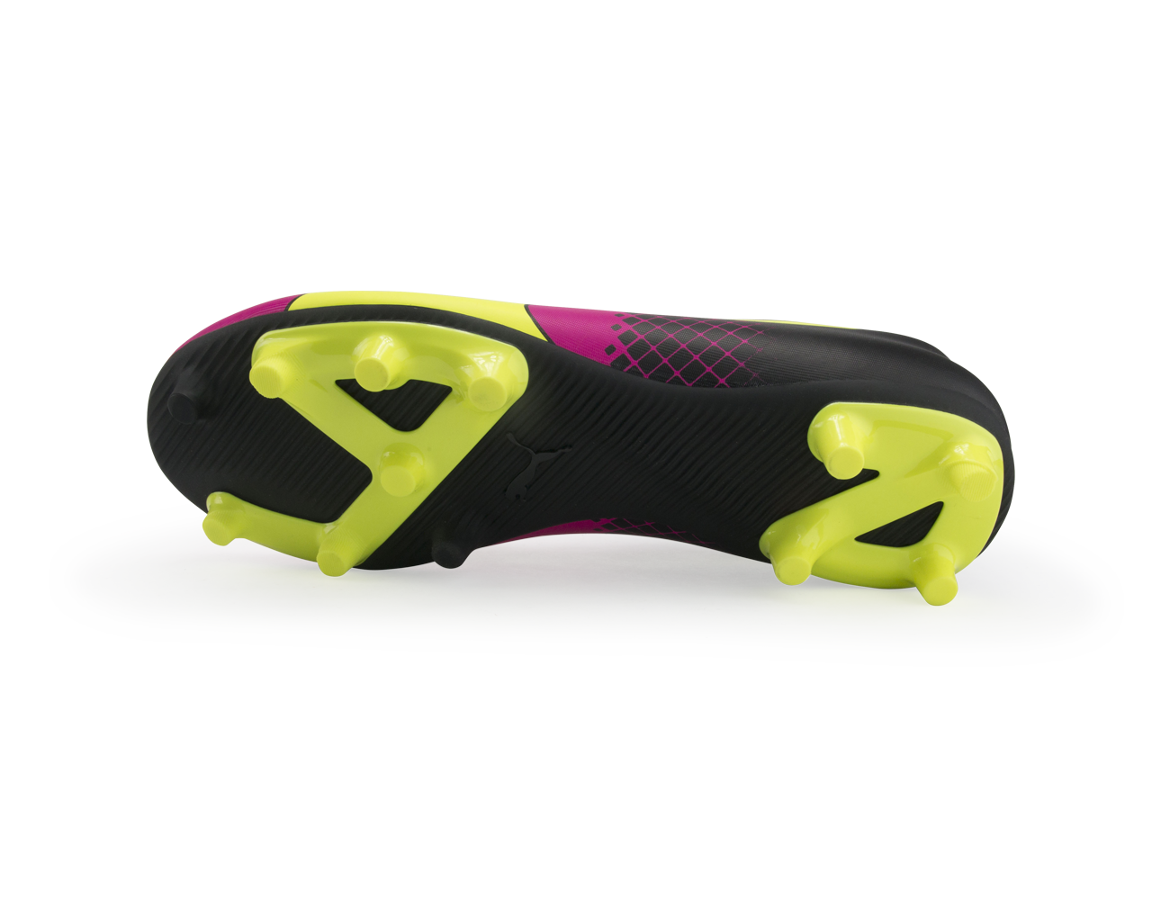 PUMA Kids evoSPEED 5.5 Tricks FG Pink Glow/Safety Yellow/Black、mySite、noshort