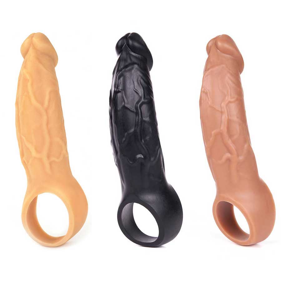 9 Inch Realistic Performance Penis Sleeve Natural Silicone Girth Enhancer、mySite、bottomscart