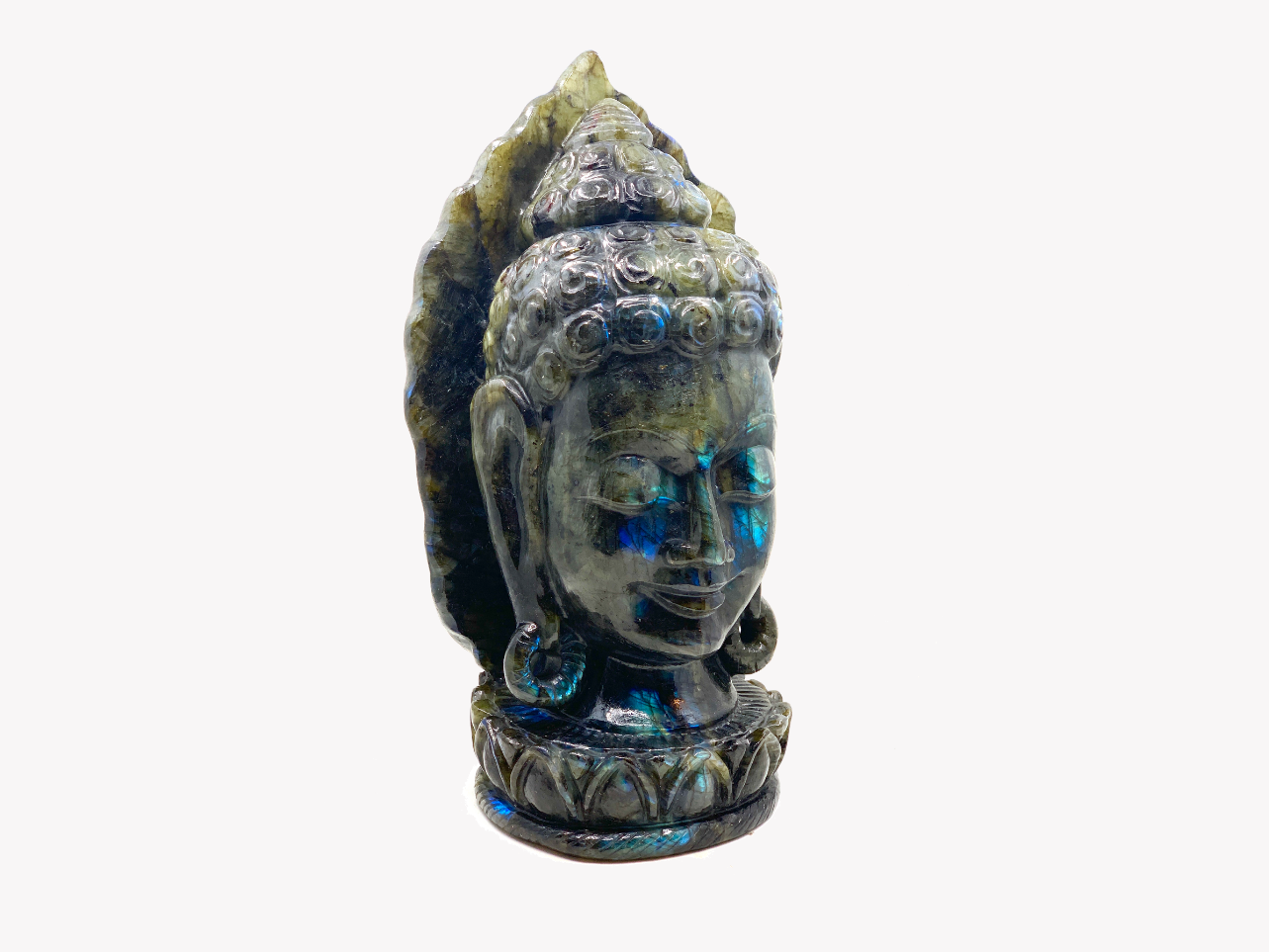 Buddha Statue - Labradorite (Medium, 32cm)、mySite、topwebapps
