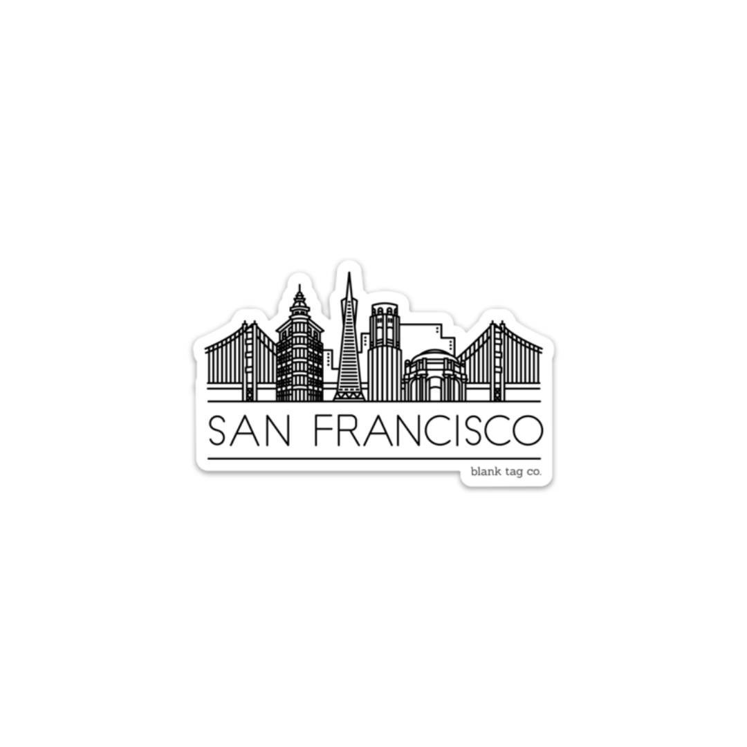  The San Francisco Skyline Vinyl Sticker Decal、mySite、ghnorth