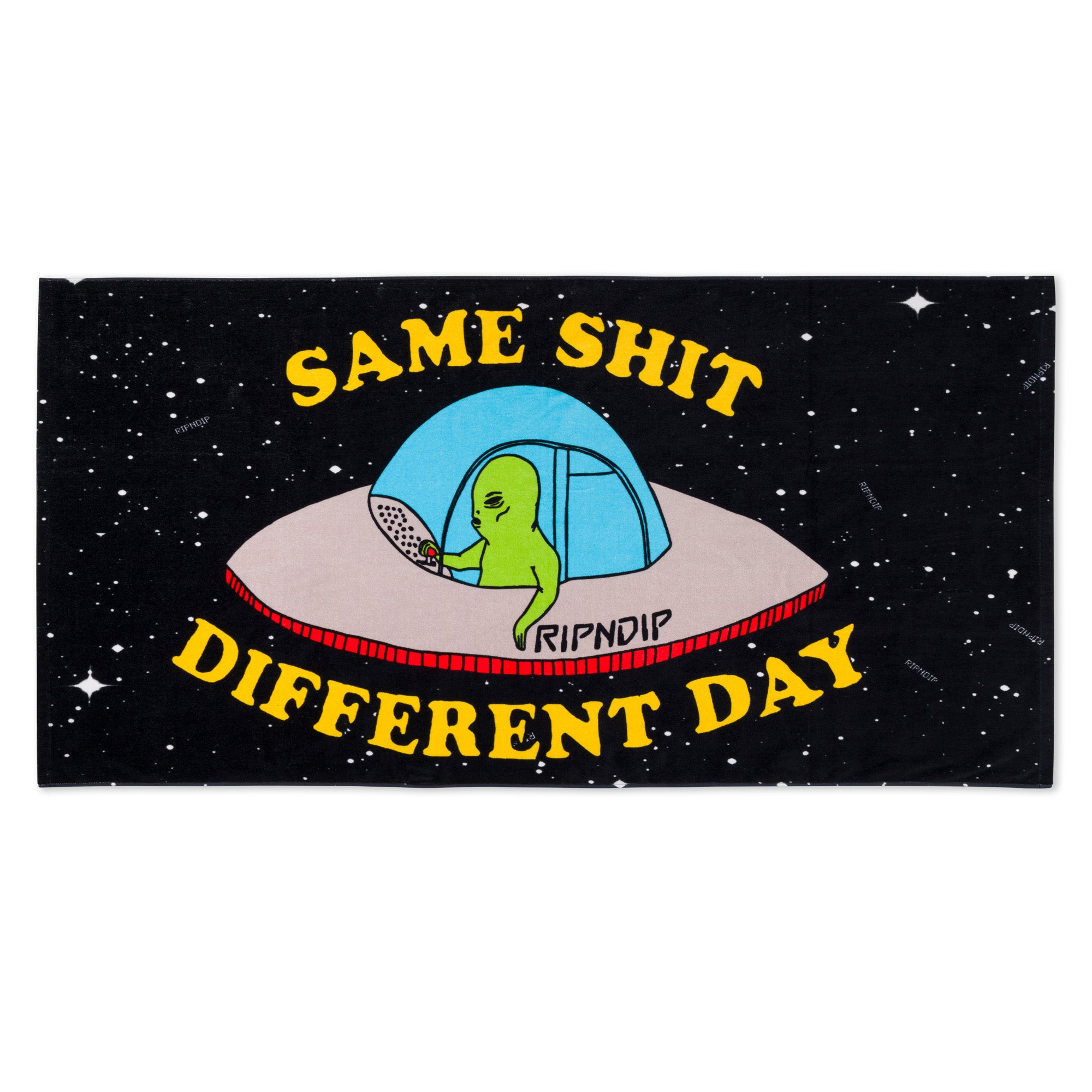  Same Shit Different Day Beach Towel (Black)、mySite、merchandisen