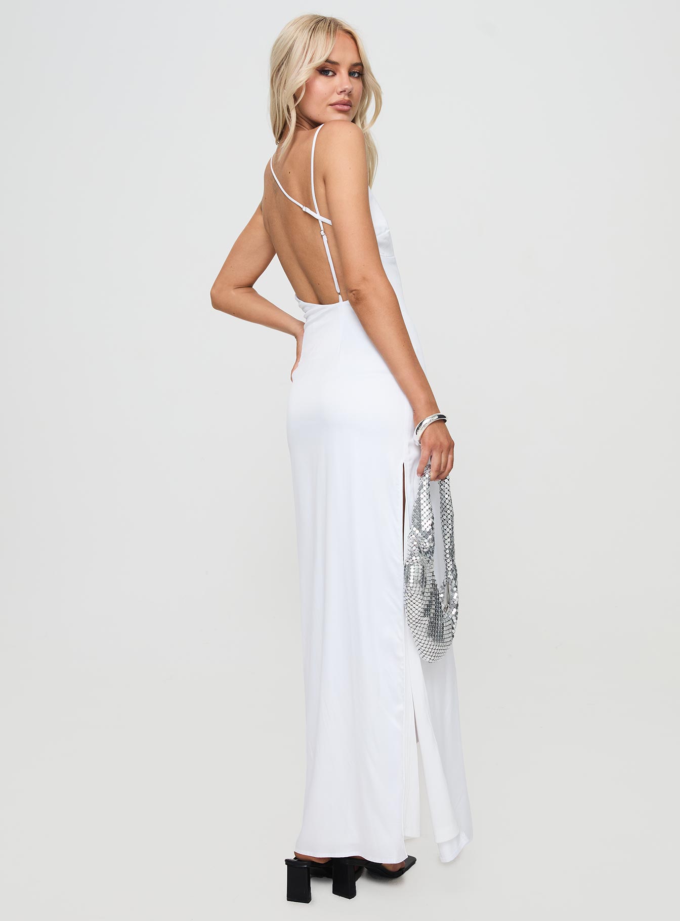 Atheria Maxi Dress White、mySite、solidvoid