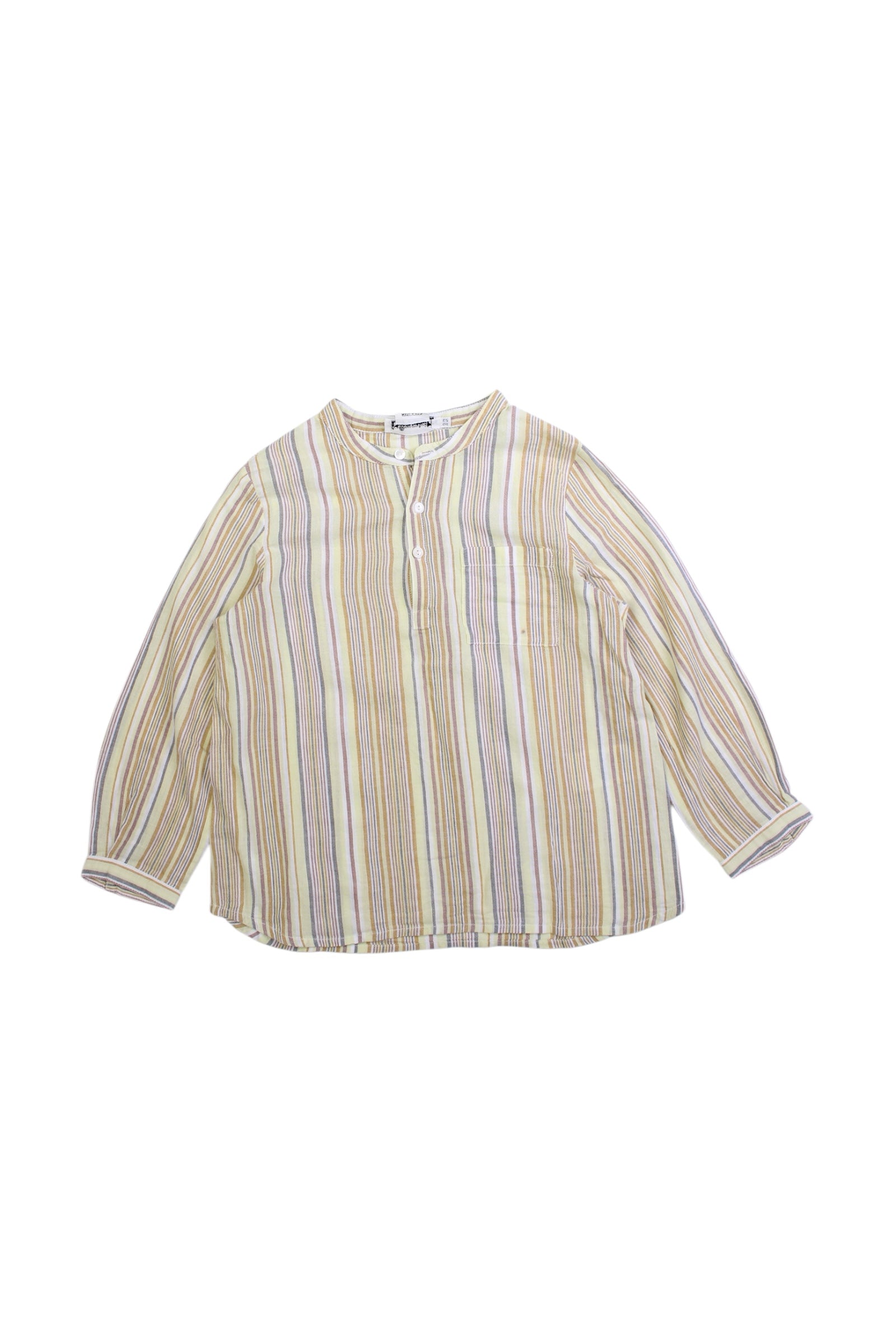 Bonpoint Striped Long Sleeve Shirt - Size 4T、mySite、g9winljtr