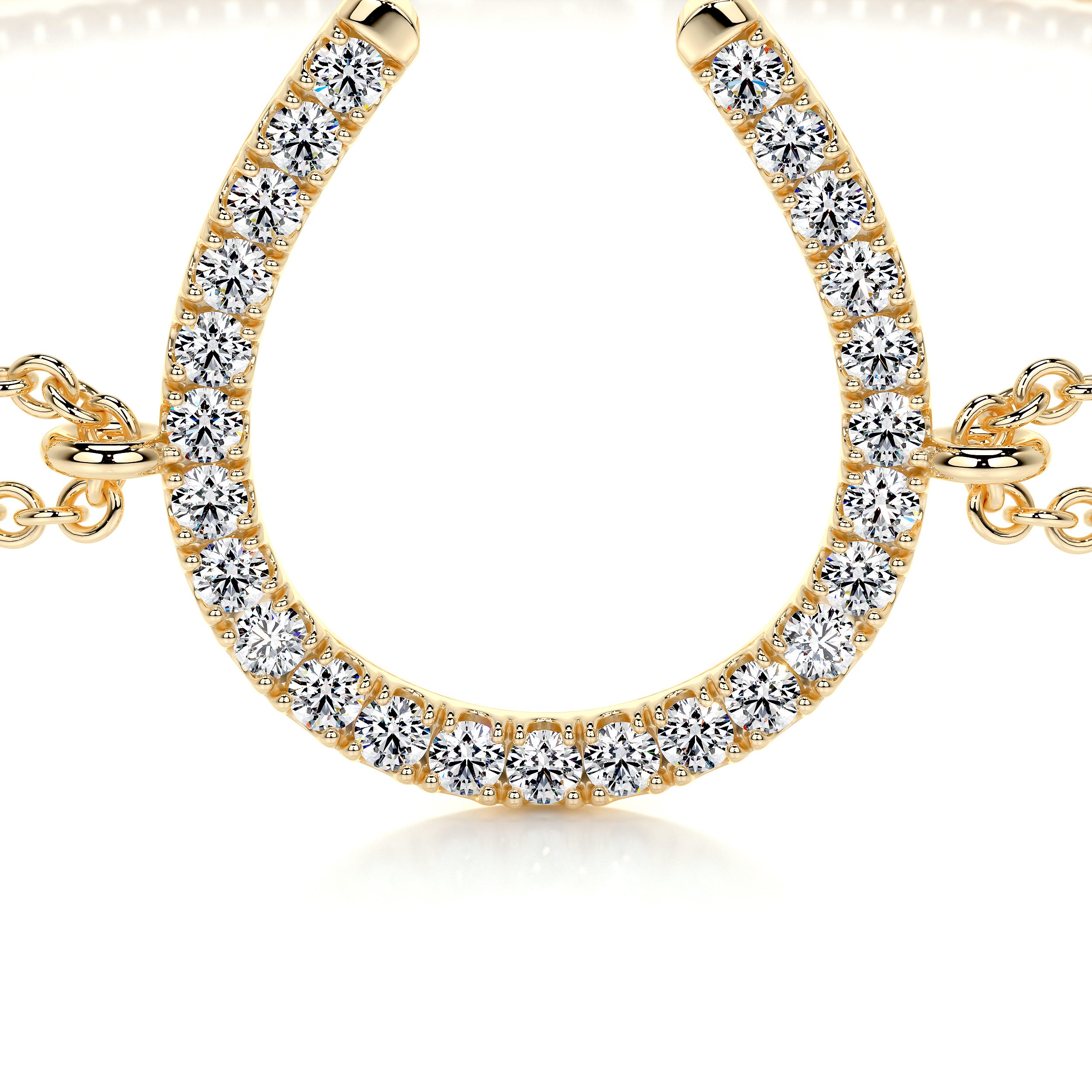 Horseshoe Lab Grown Diamonds Bracelet (0.20 Carat) -18K Yellow Gold、mySite、hinf8tx79