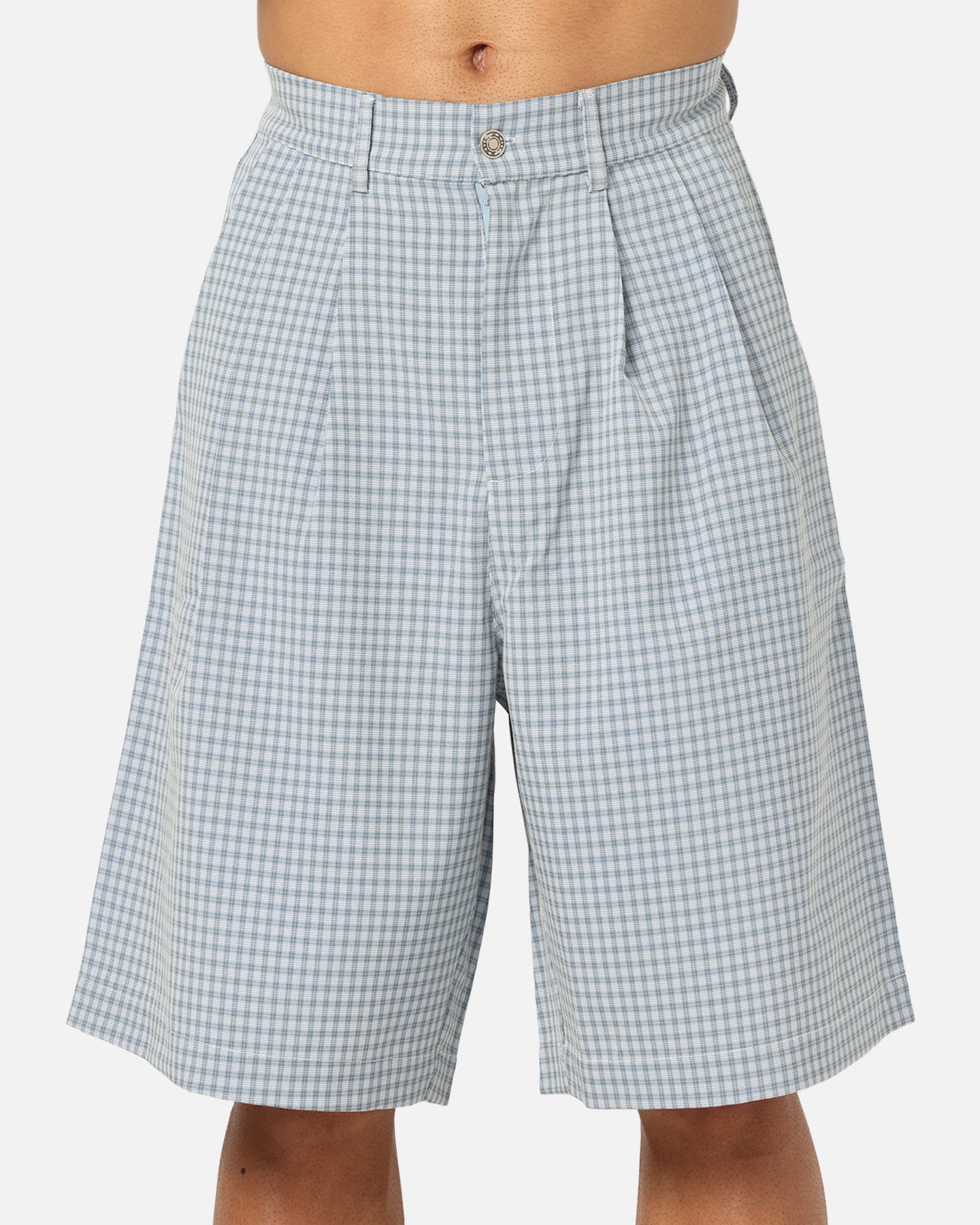 XXIII Baggy Pleated Shorts Blue Check、mySite、zt4zffjzw