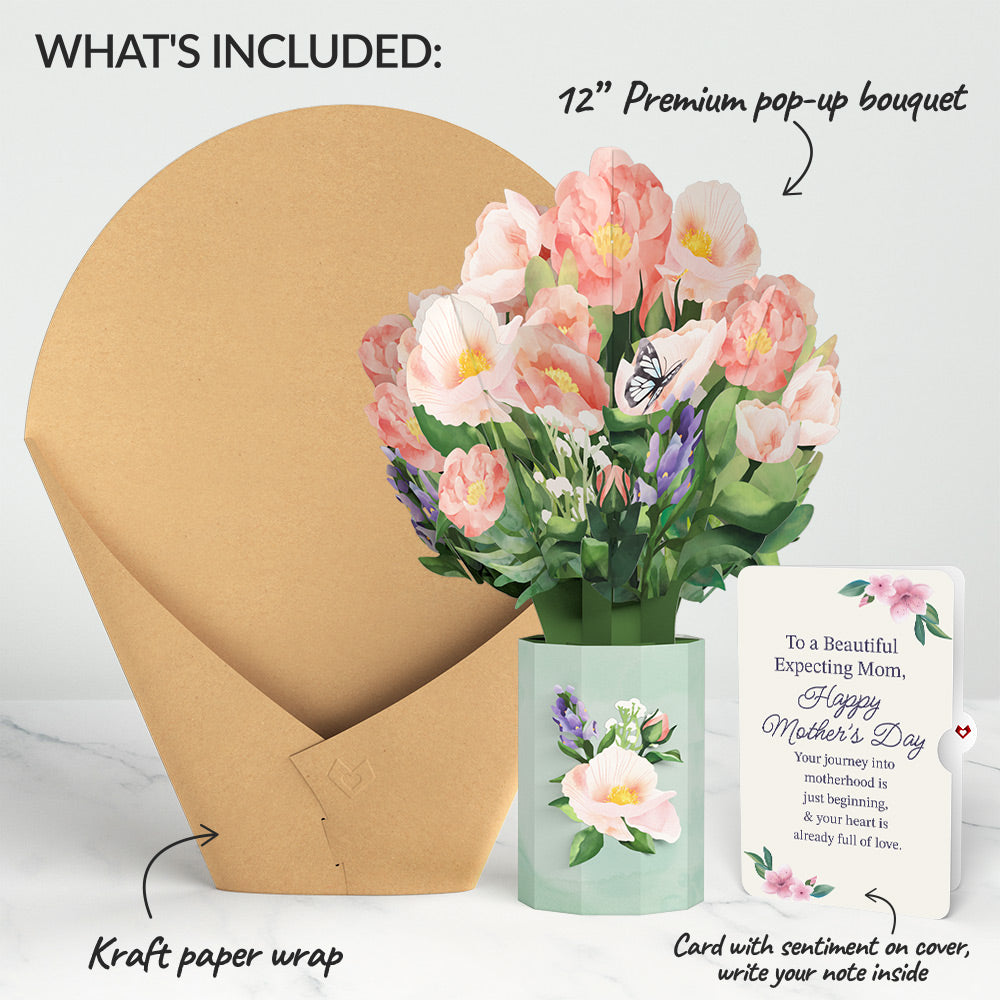 Peony Mother's Day Bouquet and Sentiment Set for Expecting Mom、mySite、solidvoid