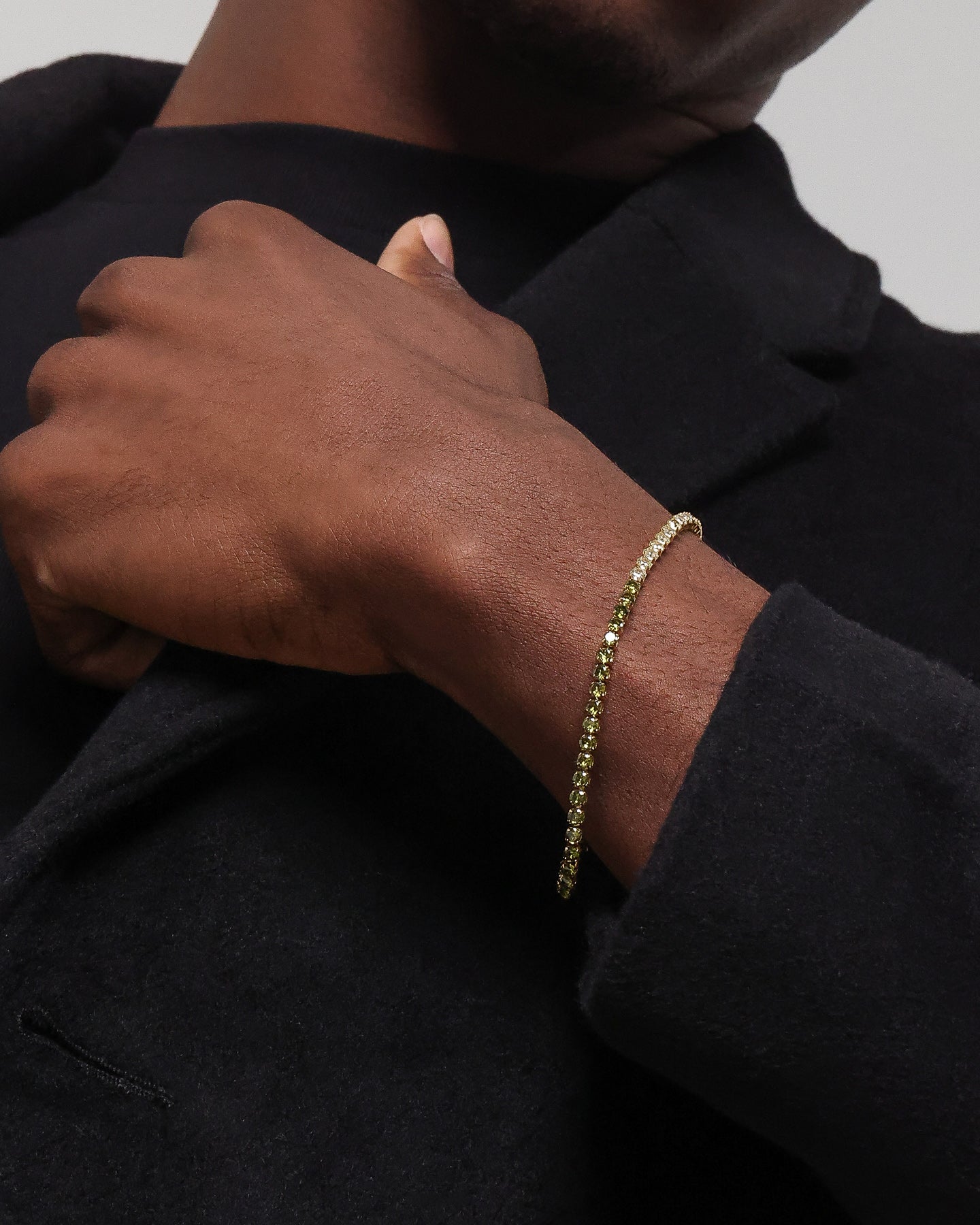 NXS 3mm Tennis Gradient Bracelet Green/Gold、mySite、zt4zffjzw