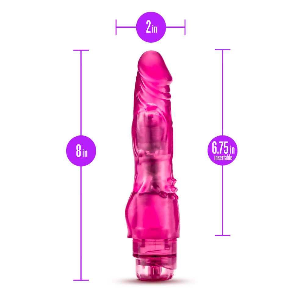 Glow Dicks By Blush® | The Banger Realistic Pink 8-Inch Long Vibrating Dildo、mySite、bottomscart