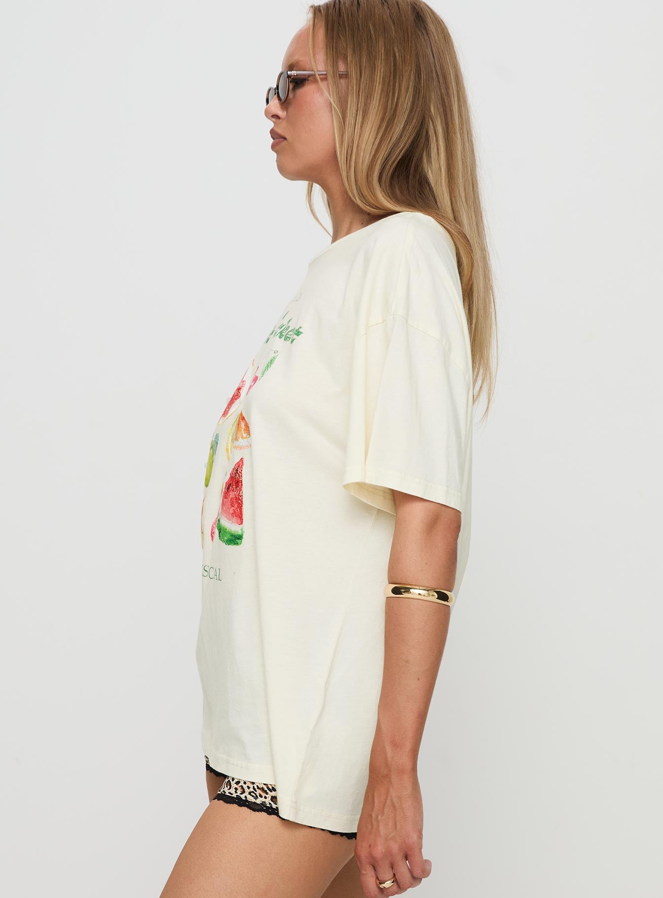 Fruit Market Oversized Tee White、mySite、solidvoid
