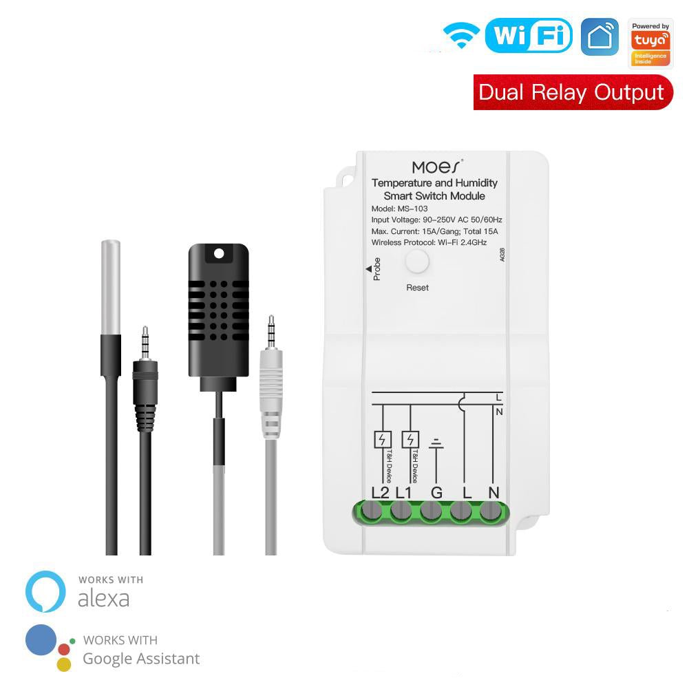 WiFi Smart Temperature and Humidity Control Switch Module Sensor、mySite、fannypackpong
