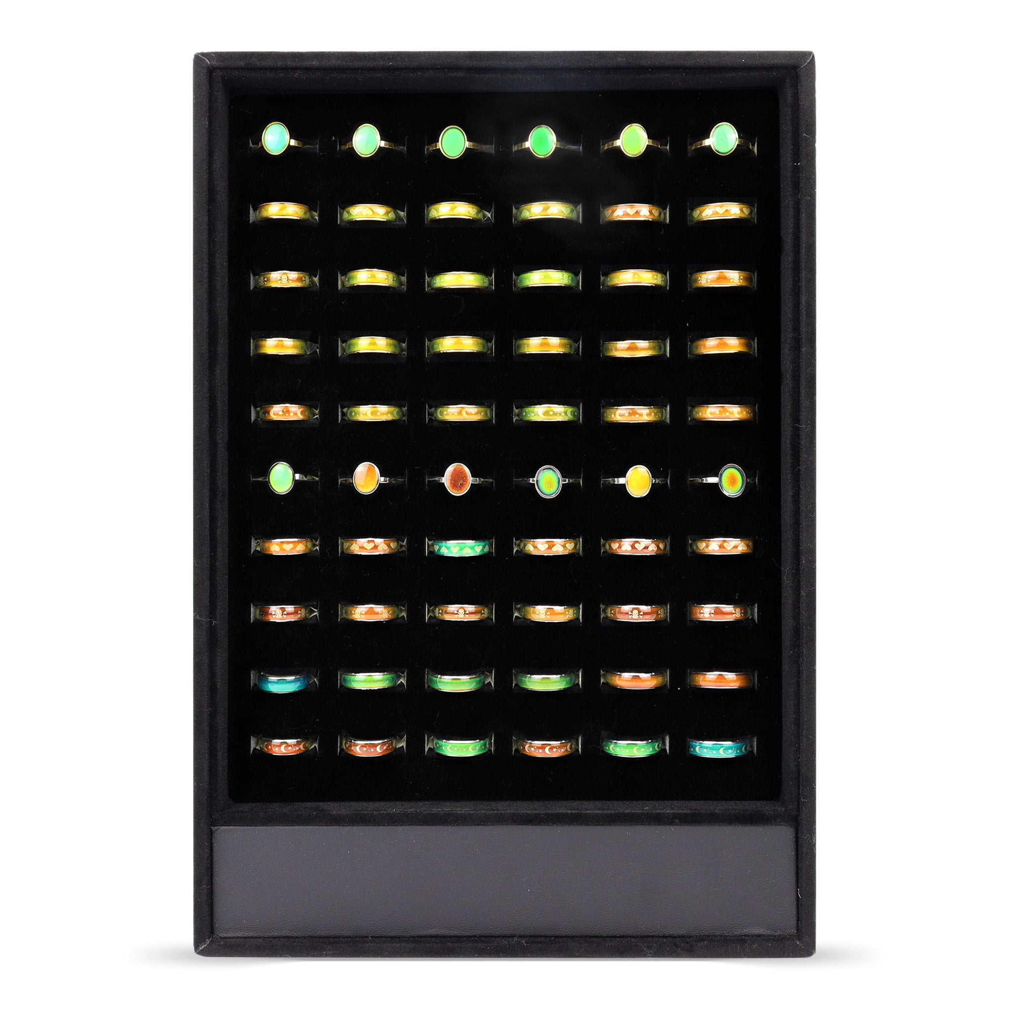 180pc Stainless Steel Mood Ring Assorted Set with Display / BND0017、mySite、dreamappss