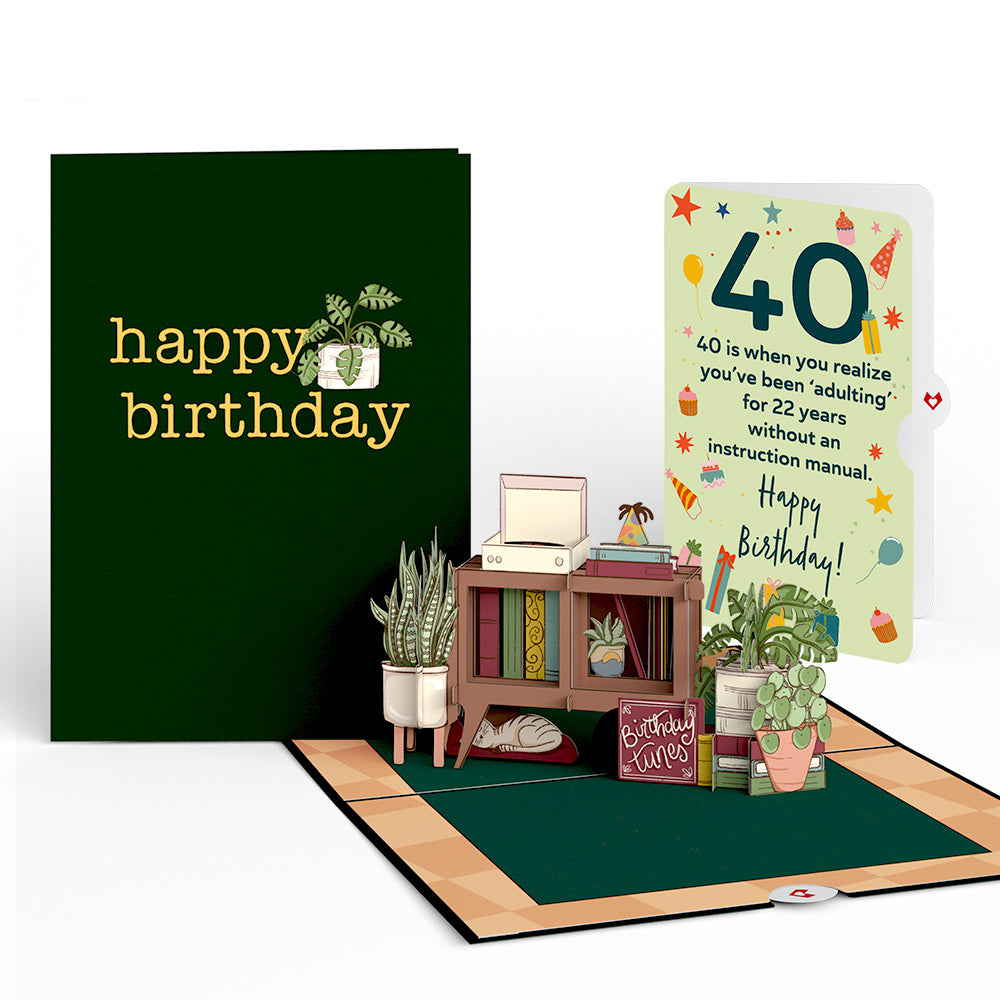 40th Birthday Houseplants Pop-Up Card and Sentiment Set、mySite、solidvoid