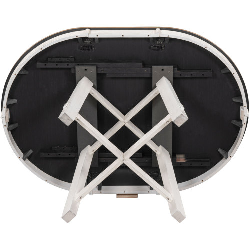 TREXM Farmhouse Round Extendable Dining Table with 16" Leaf Wood Kitchen Table (Natural Wood Wash)、、casual