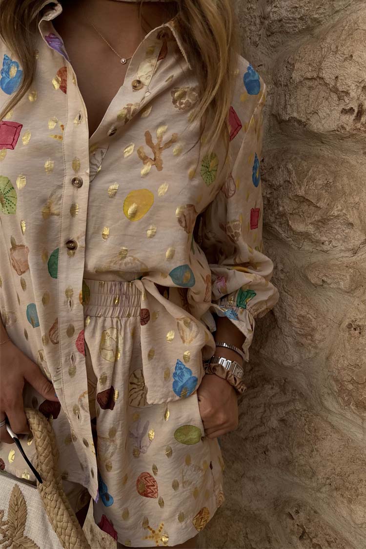 Cream Shell Elissa Shorts、mySite、solidvoid