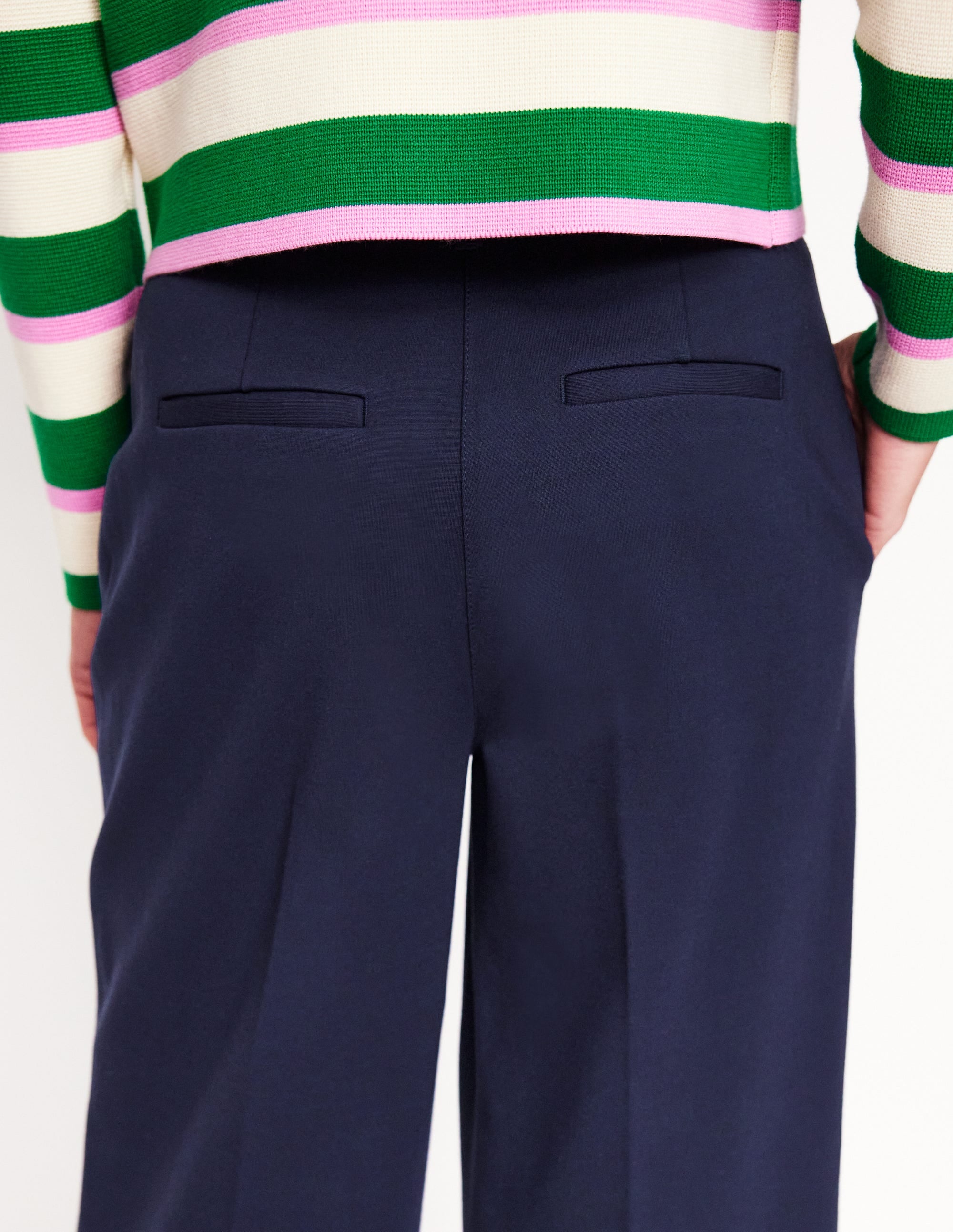  Cropped Ponte Pants-Navy、mySite、ashleygrahame