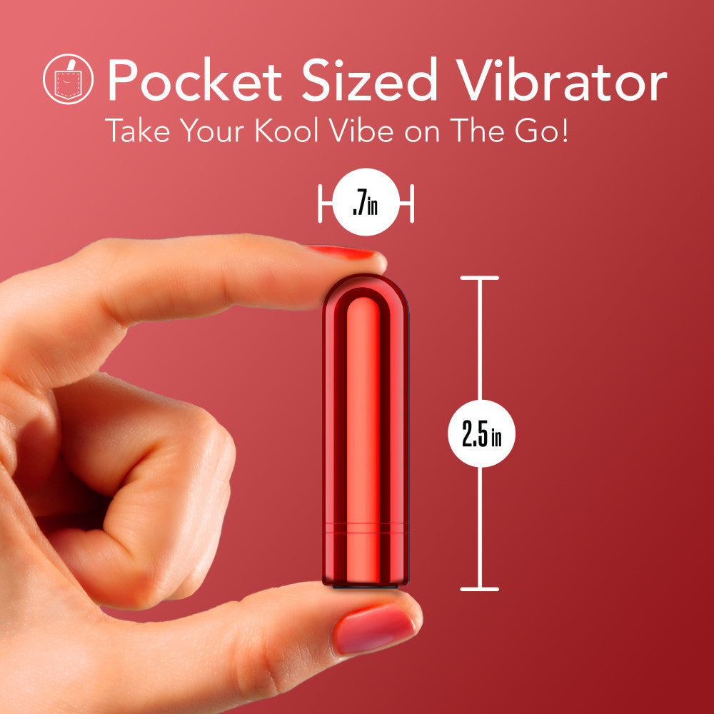 Kool Vibes By Blush® | Discreet & Travel-Friendly Mini Bullet Vibrator - 10 Vibration Modes Clitoral Stimulator - Cherry、mySite、bottomscart