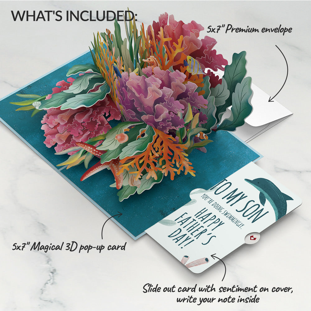Coral Reef Wonders Father’s Day Pop-Up Card and Sentiment Set for Son、mySite、solidvoid