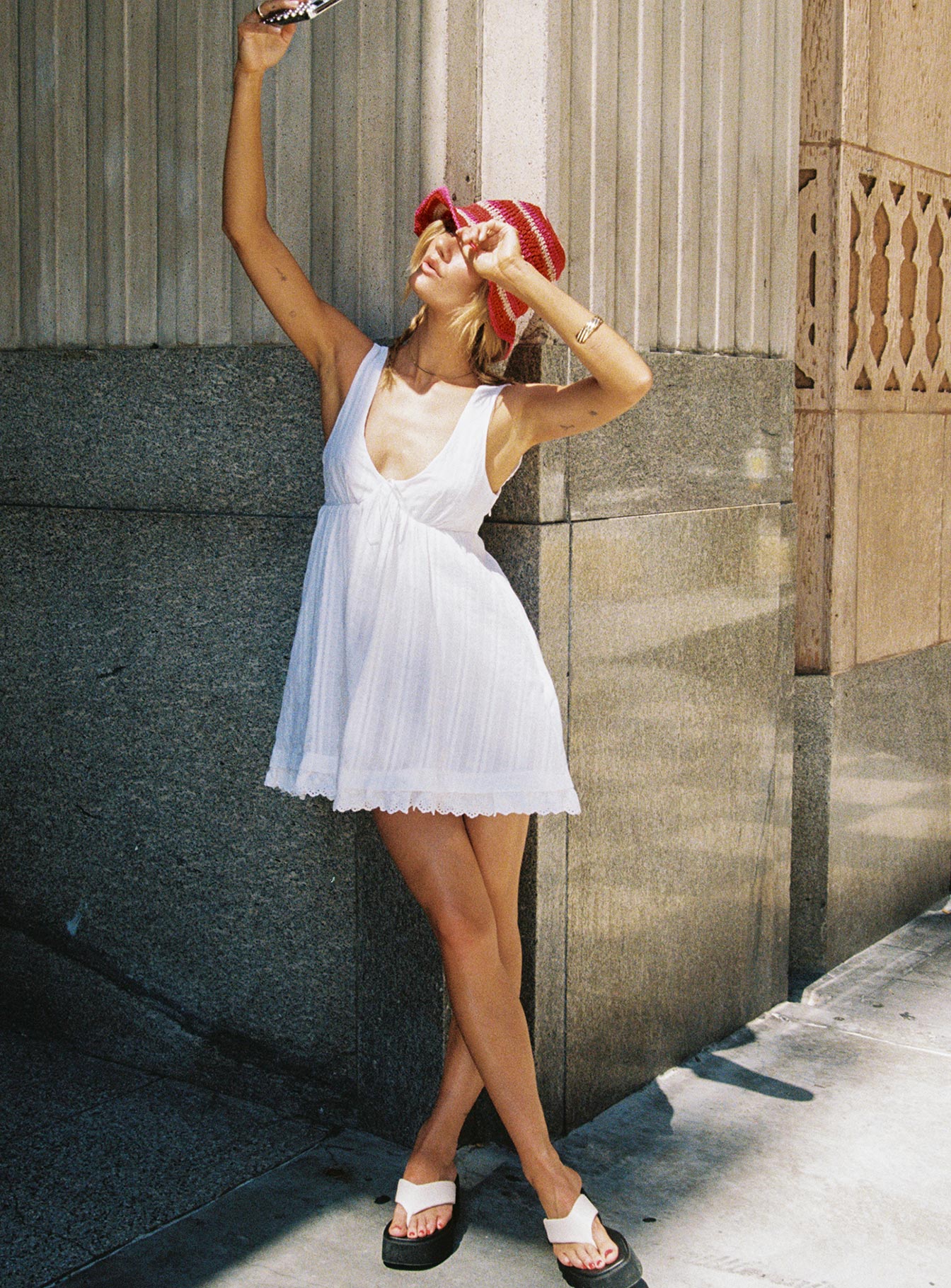 Nelty Mini Dress White、mySite、solidvoid