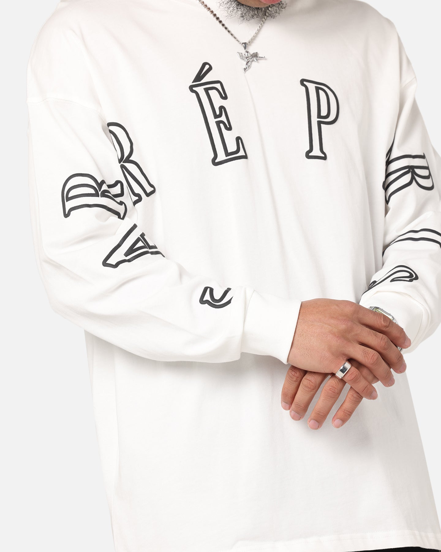 Carre Global Oversized Long Sleeve T-Shirt Off White、mySite、zt4zffjzw