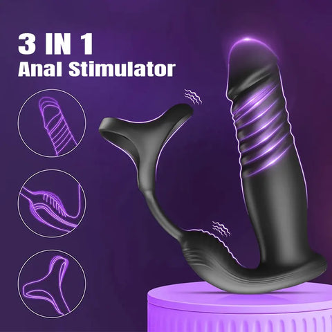 App-Controlled Prostate & Cock Ring Toy
