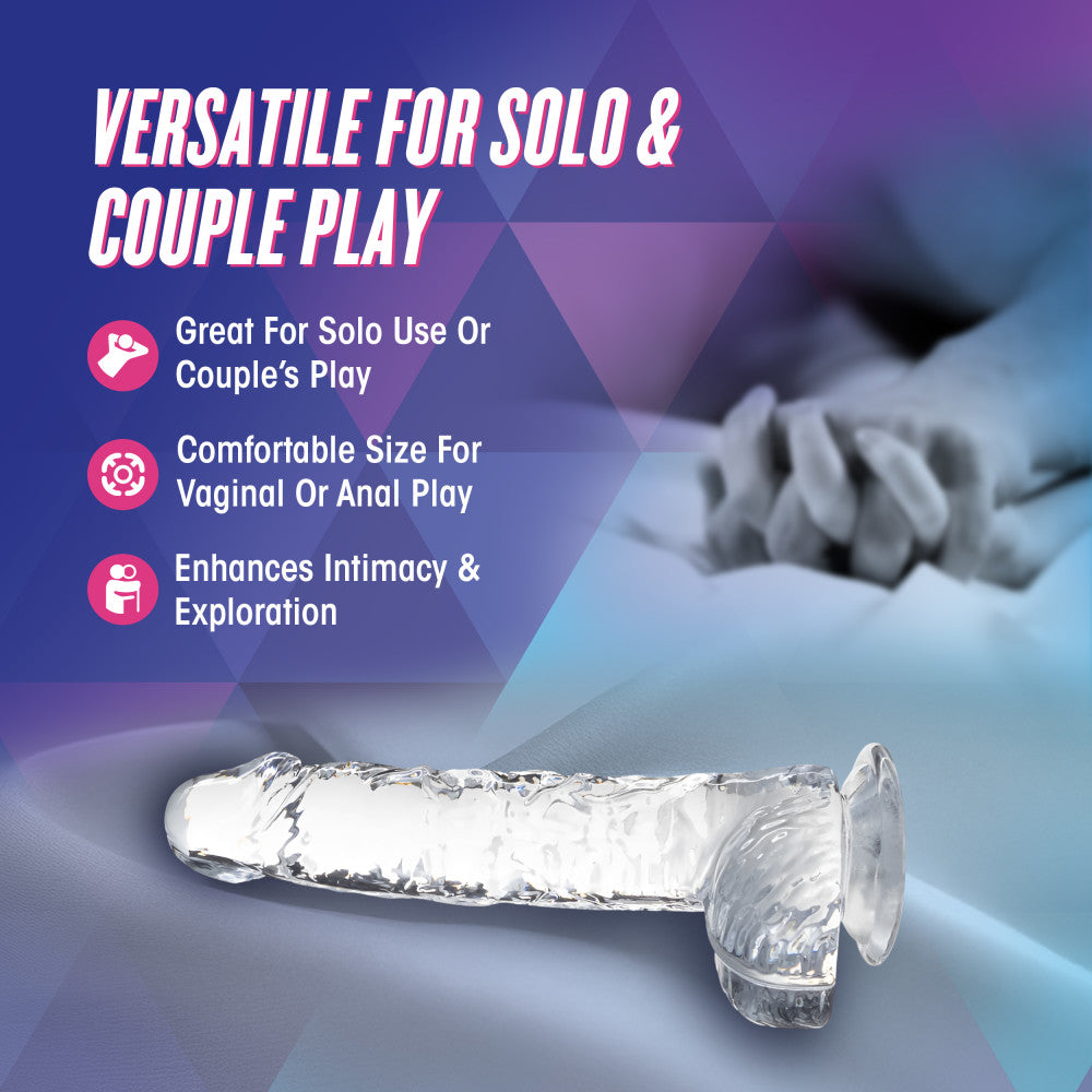 Naturally Yours By Blush® | Realistic Diamond 6-Inch Long Dildo With Balls & Suction Cup Base、mySite、bottomscart