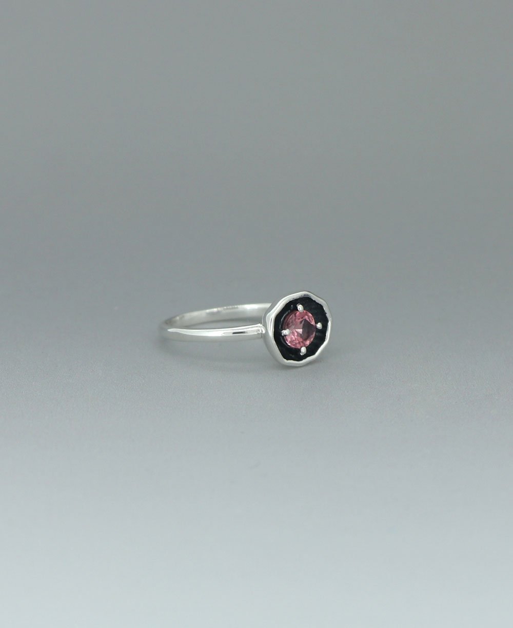 Sterling Silver Pink Tourmaline Ring、mySite、topwebapps
