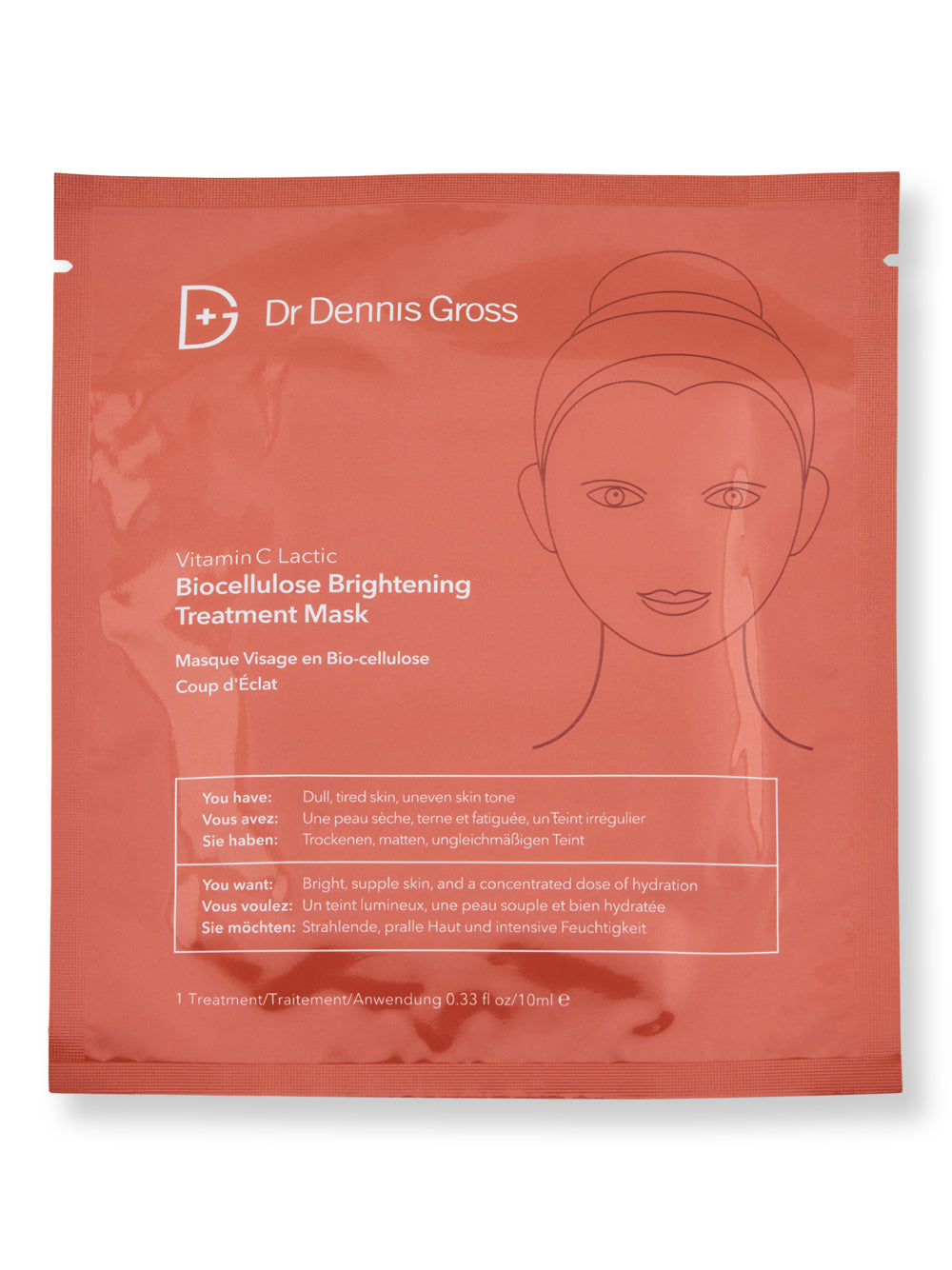 Dr. Dennis Gross Skincare Vitamin C Lactic Biocellulose Brightening Treatment Mask、mySite、gigharbornorthrealestate