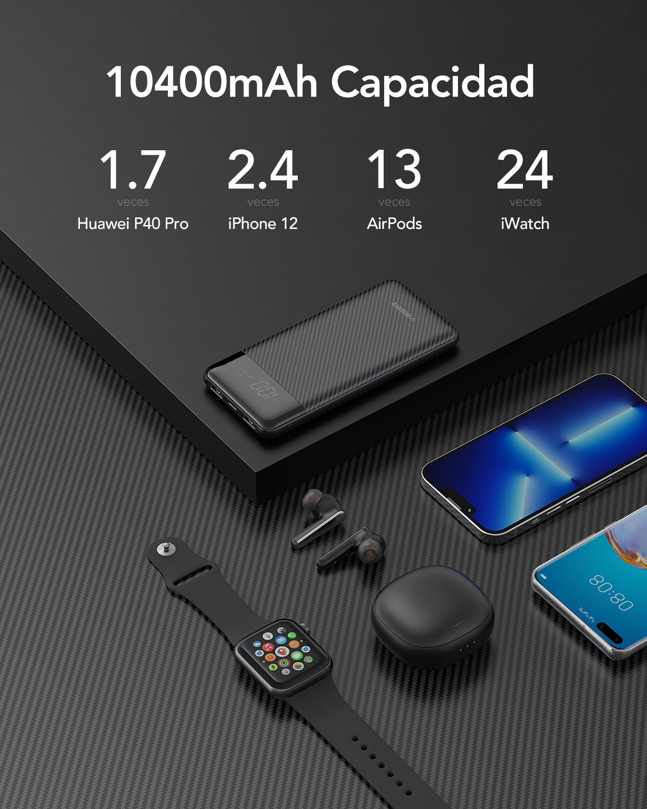 L11 10000mAh Power Bank with LCD Display | Ultra Slim、mySite、fannypackpong