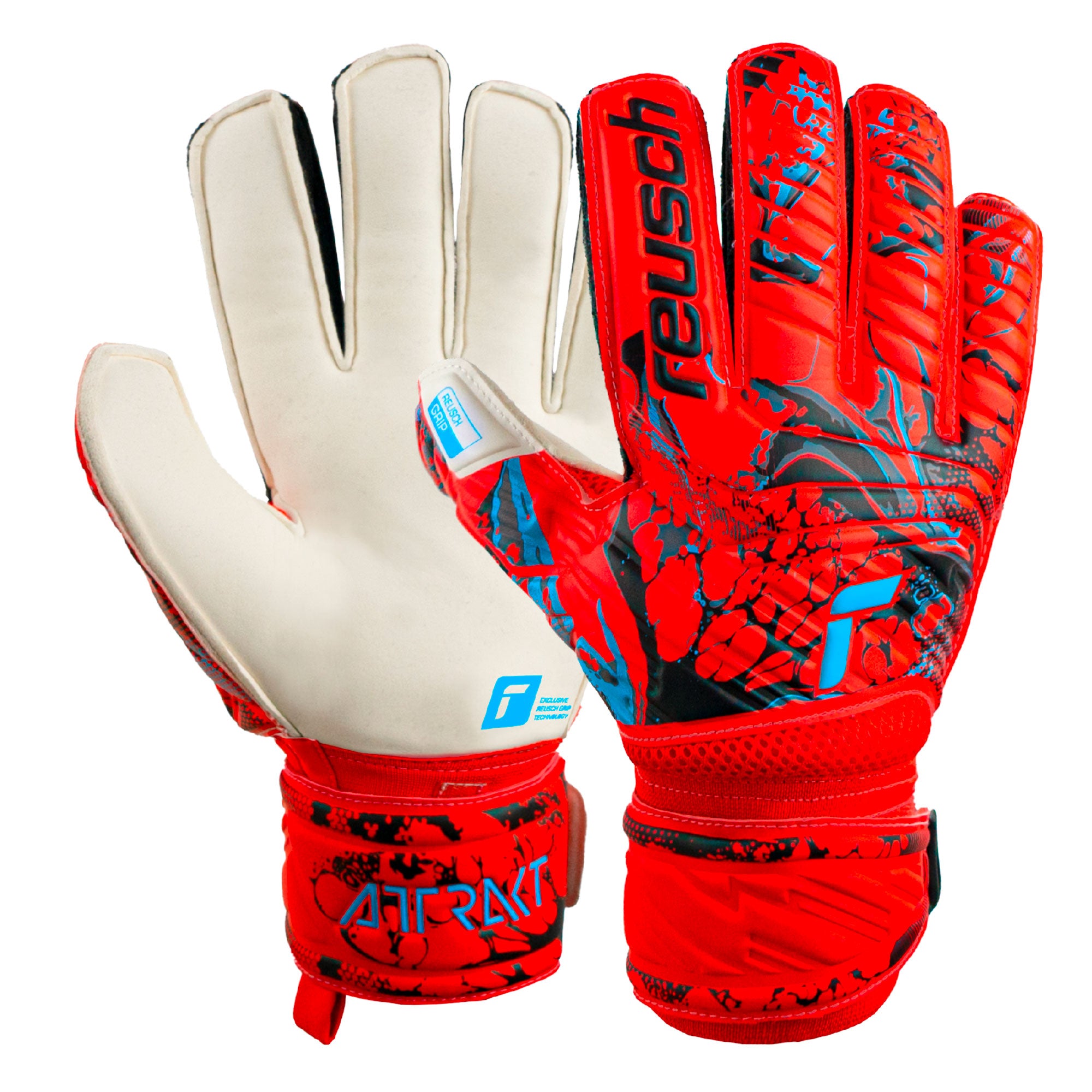 Reusch Men's Attrakt Grip Goalkeeper Gloves Red、mySite、bottomscart