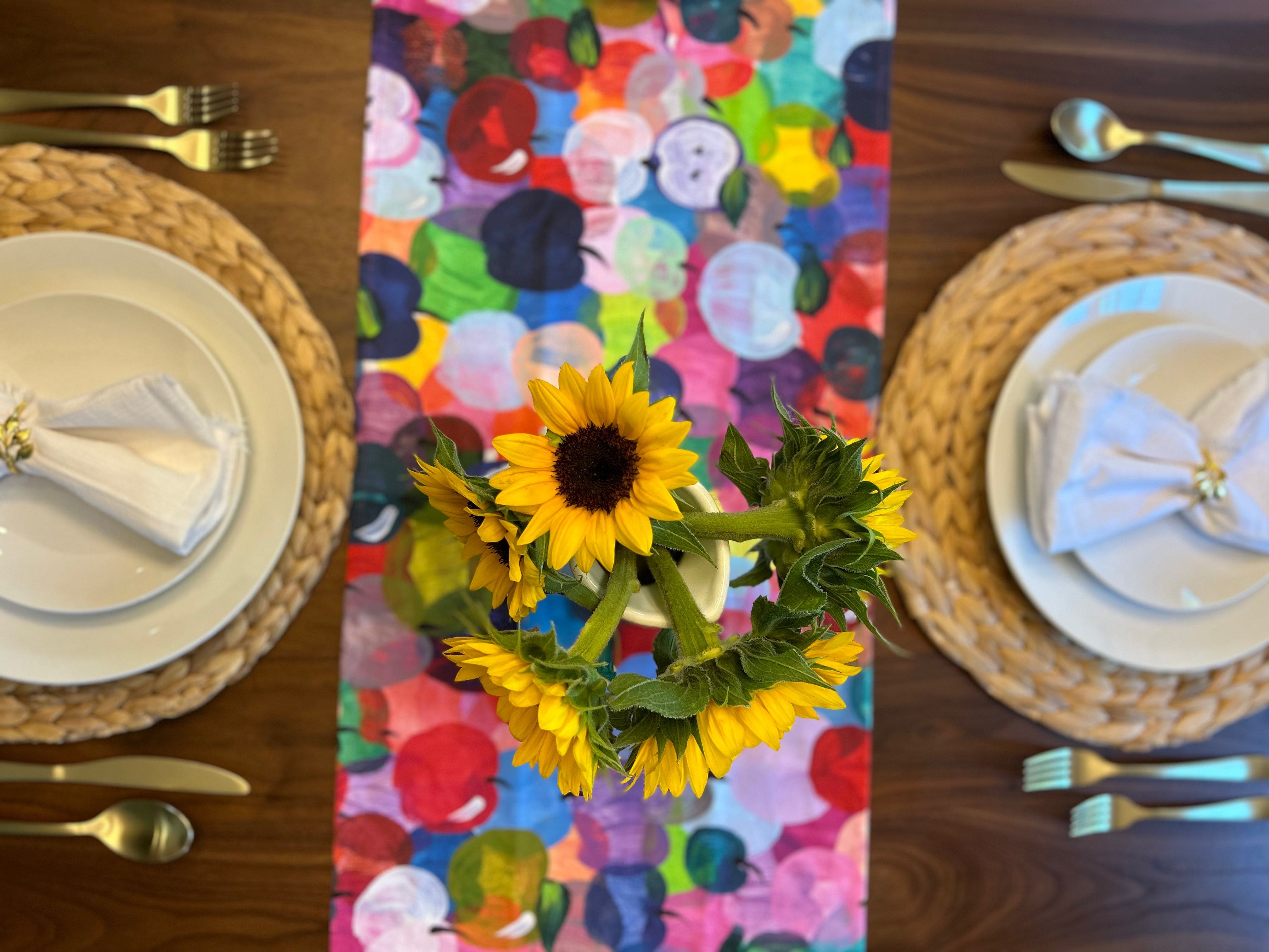 Rosh Hashanah Rainbow Apples Table Runner、mySite、topwebapps