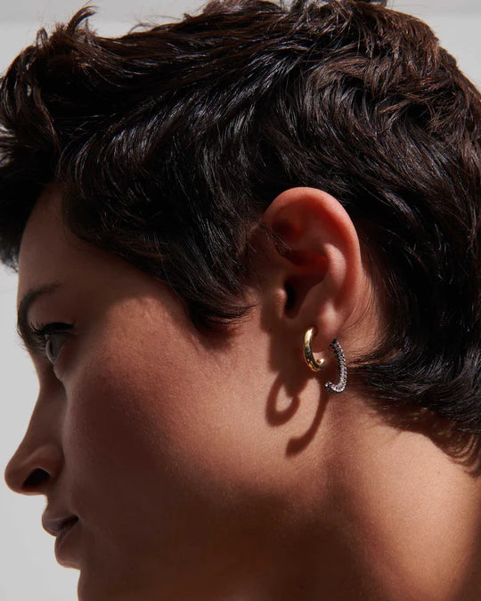 Demarson Pave Luna Earrings, Available in 2 Sizes、mySite、noshort