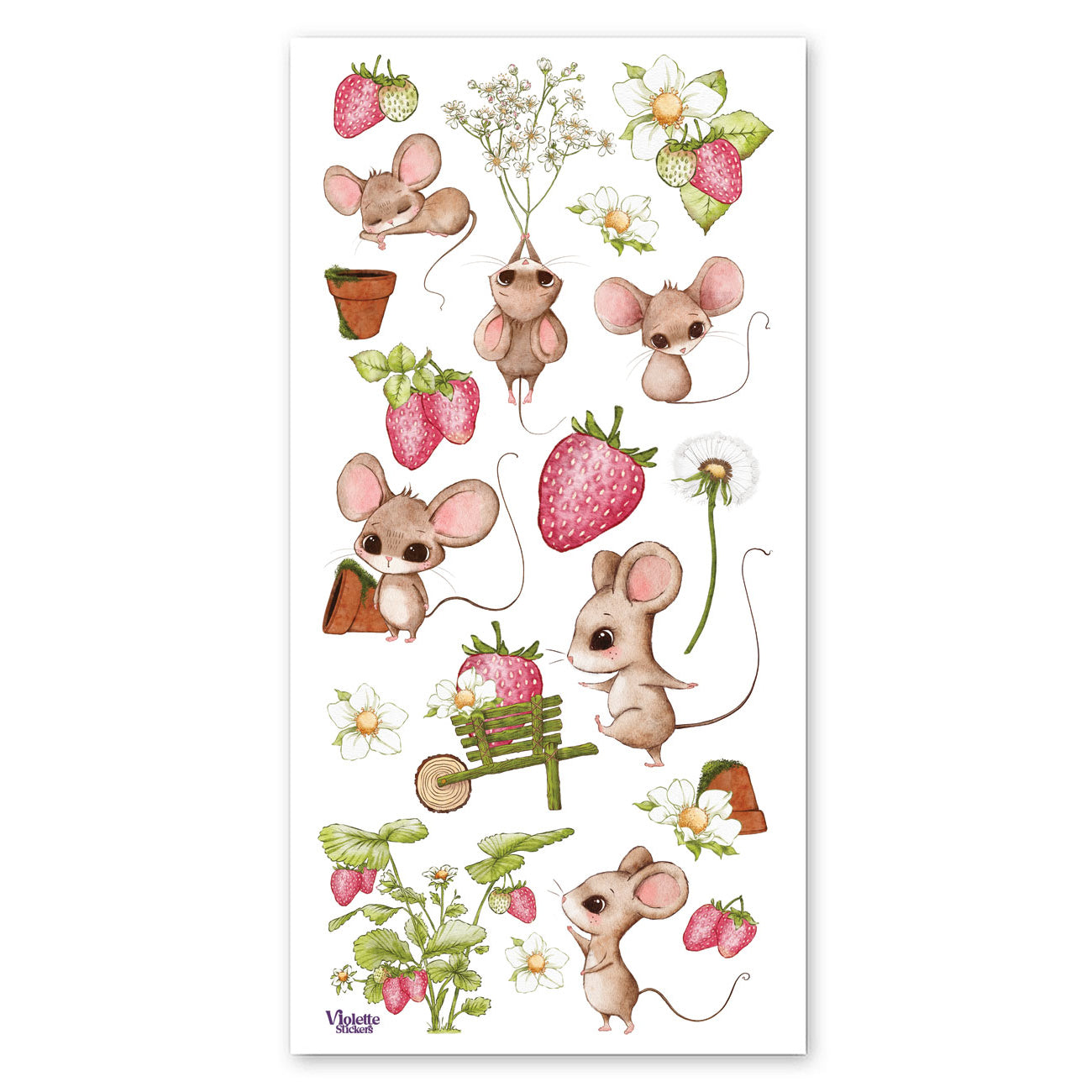  Strawberry Mice Stickers、mySite、ghnorth