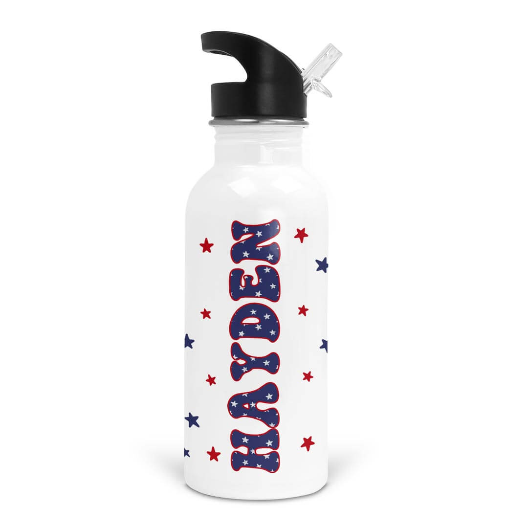  Star-Spangled Summer Personalized Kids Water Bottle、mySite、layawaytickets