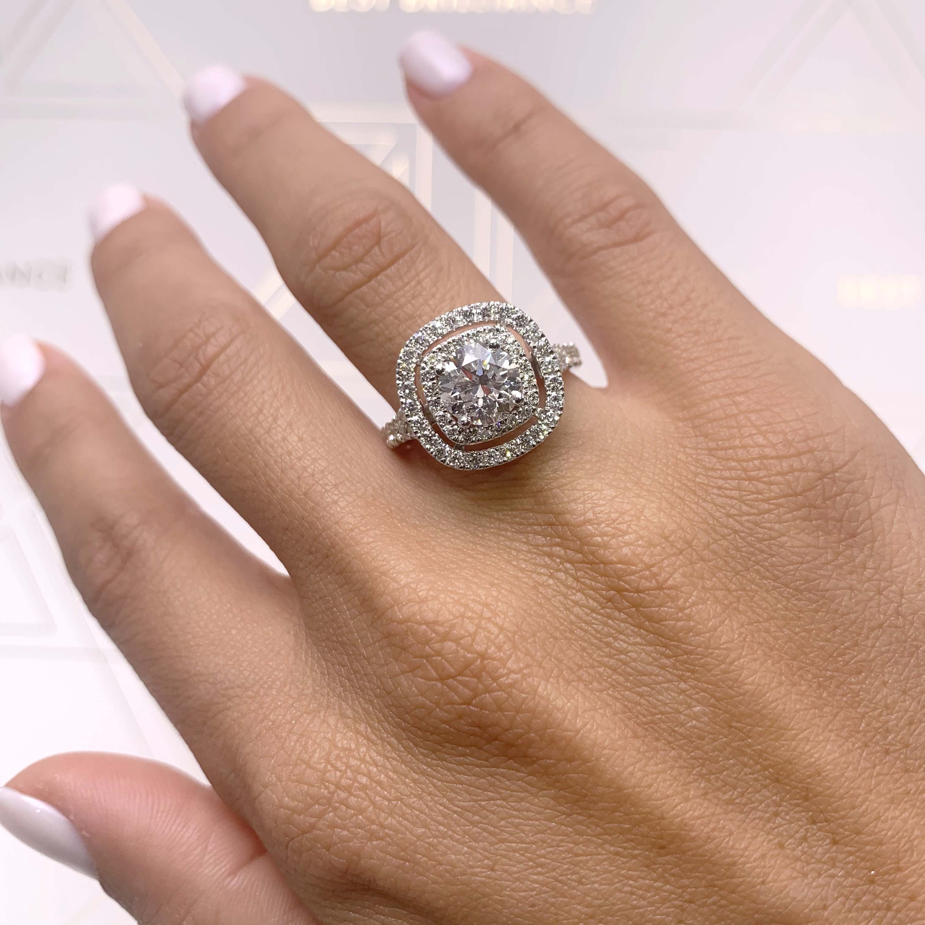 Natalie Diamond Engagement Ring -18K White Gold、mySite、hinf8tx79