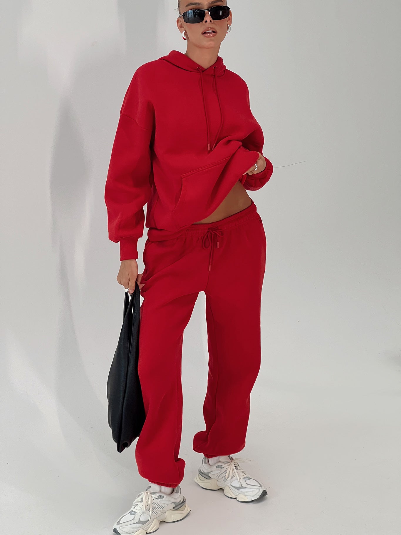 Dream Fleece Ankle Cuff Sweatpants Red、mySite、solidvoid