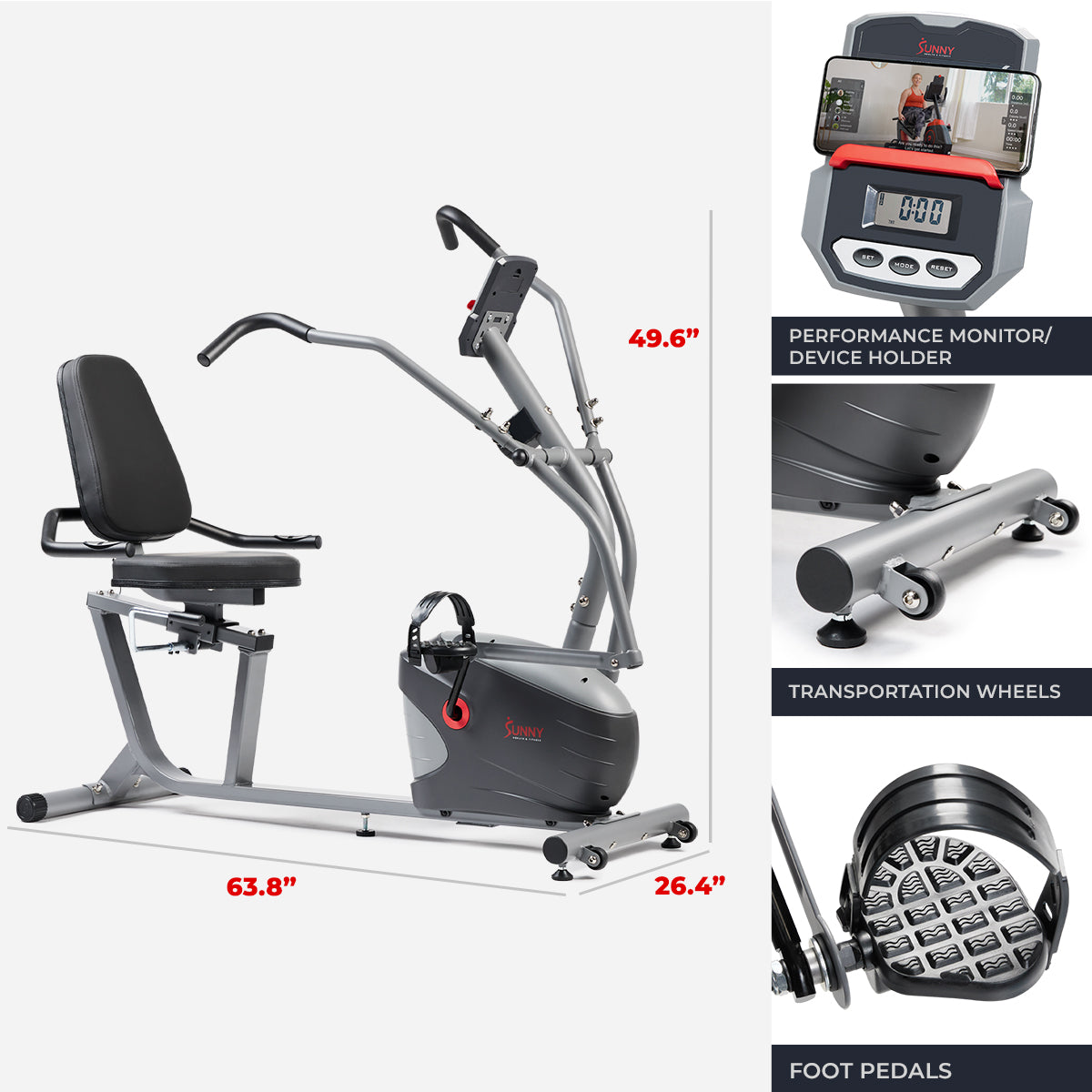 Performance Smart Recumbent Bike with Arm Exerciser、mySite、ghnorth