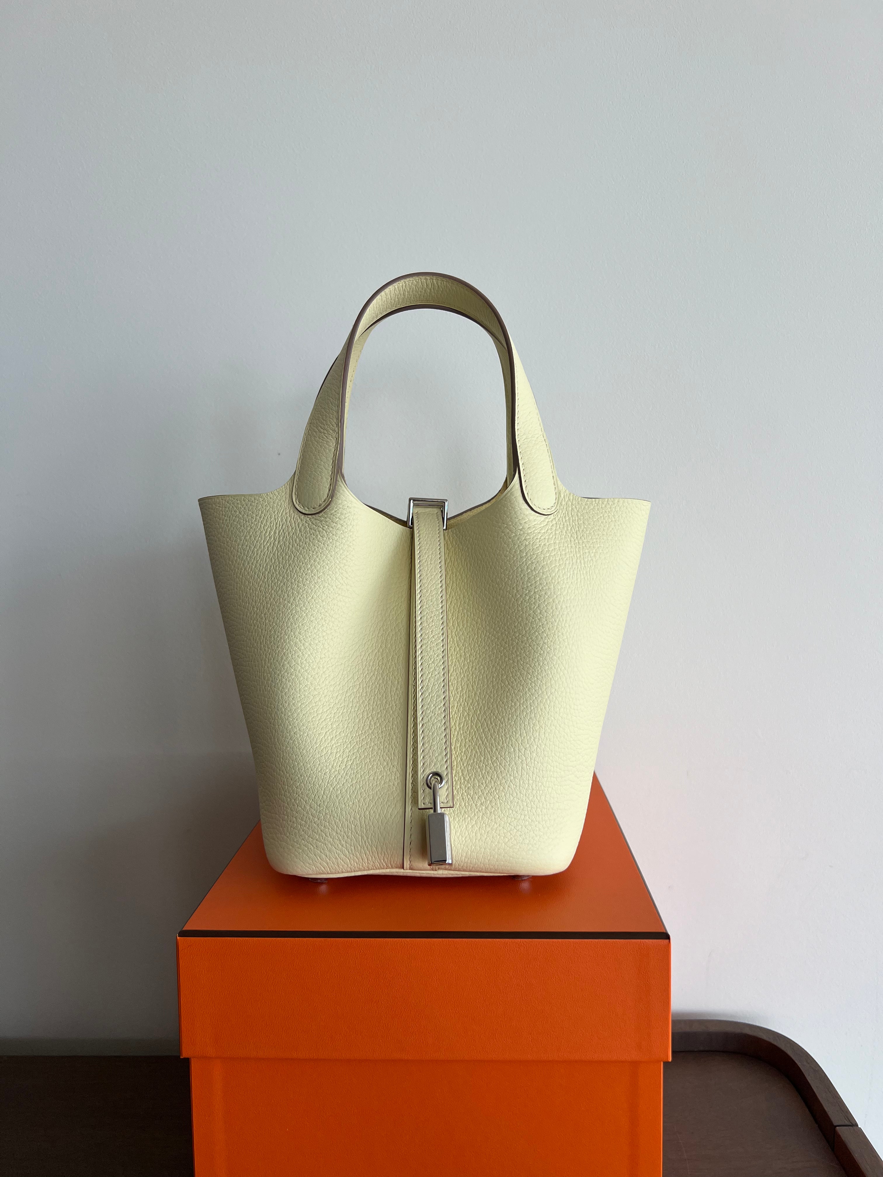 Hermès Picotin 18cm Jaune Milton Clemence PHW、mySite、garminoutage.com