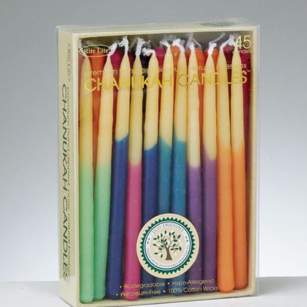 Hand-Dipped Beeswax Hanukkah Candles, Assorted Colors、mySite、topwebapps