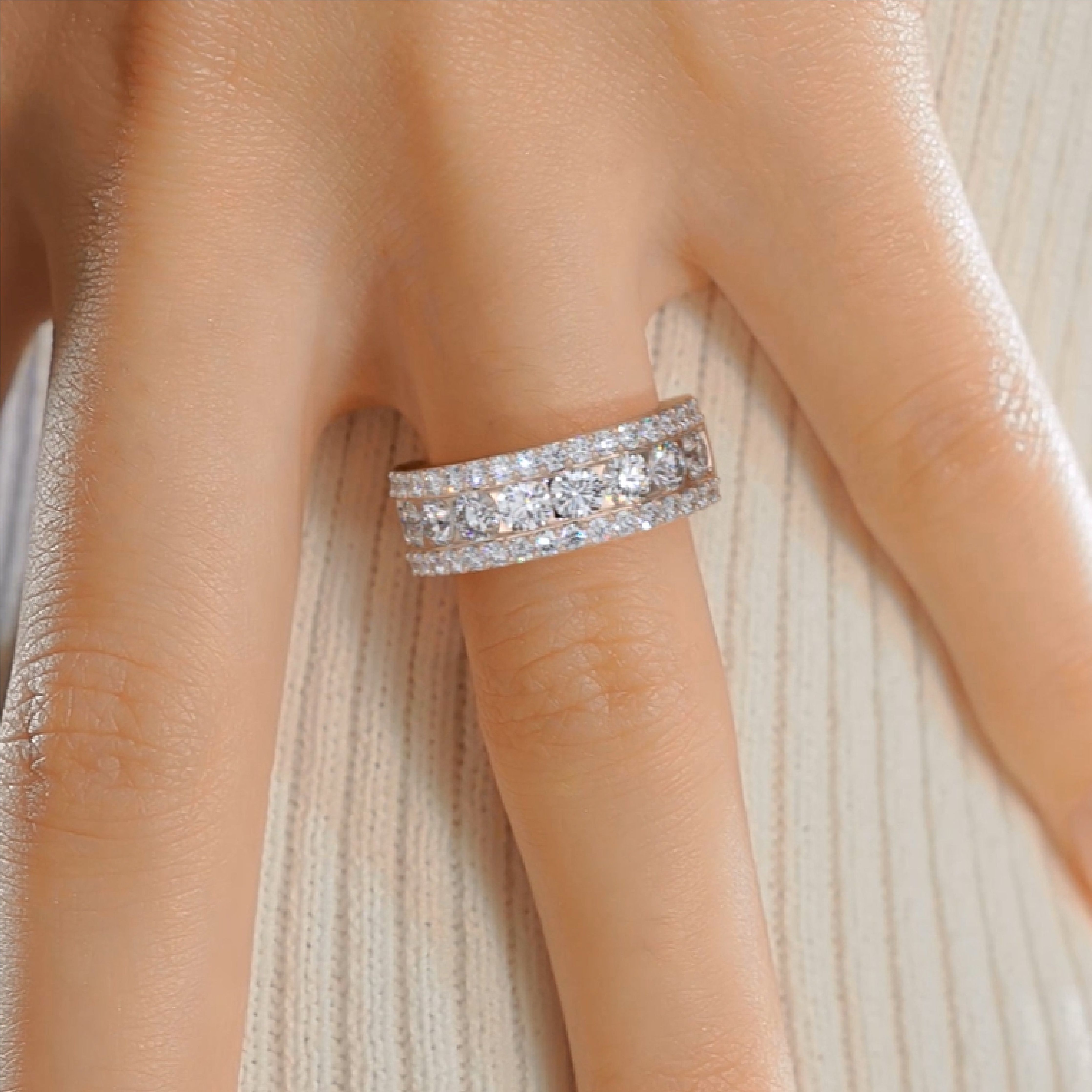Nia Diamond Wedding Ring (2 Carat) -14K Rose Gold、mySite、hinf8tx79