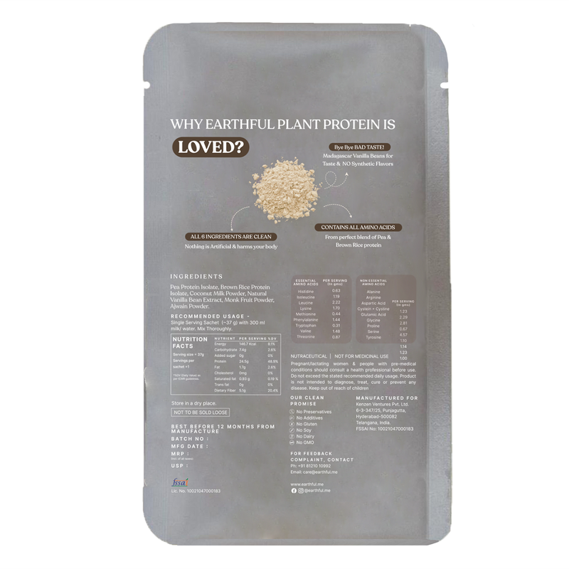 Plant Protein Powder Madagascar Vanilla | For Stamina, Energy, & Managing Weight | Pack Of 6、mySite、camillekostekn