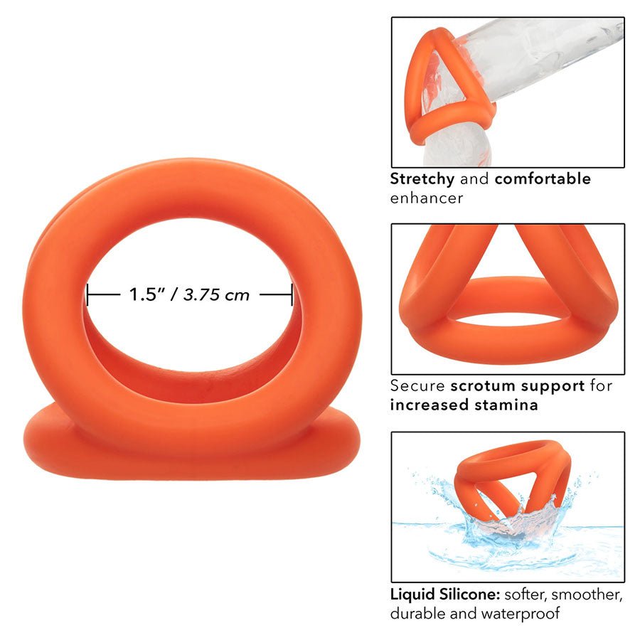 Alpha Liquid Silicone Tri-Ring Erection Enhancer Orange、mySite、bottomscart