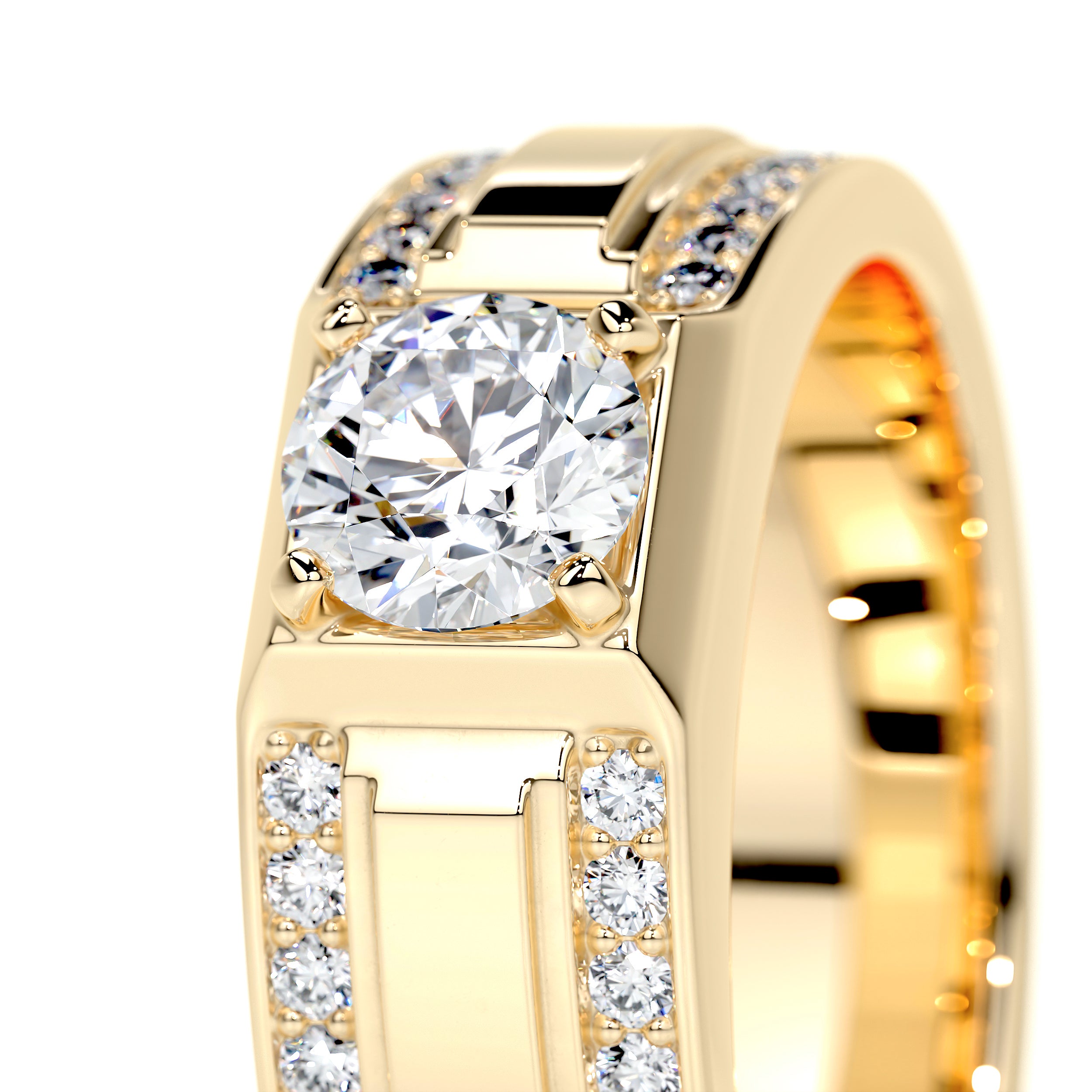 Raquel Lab Grown Diamond Wedding Band (1.25 Carat) -18K Yellow Gold、mySite、hinf8tx79