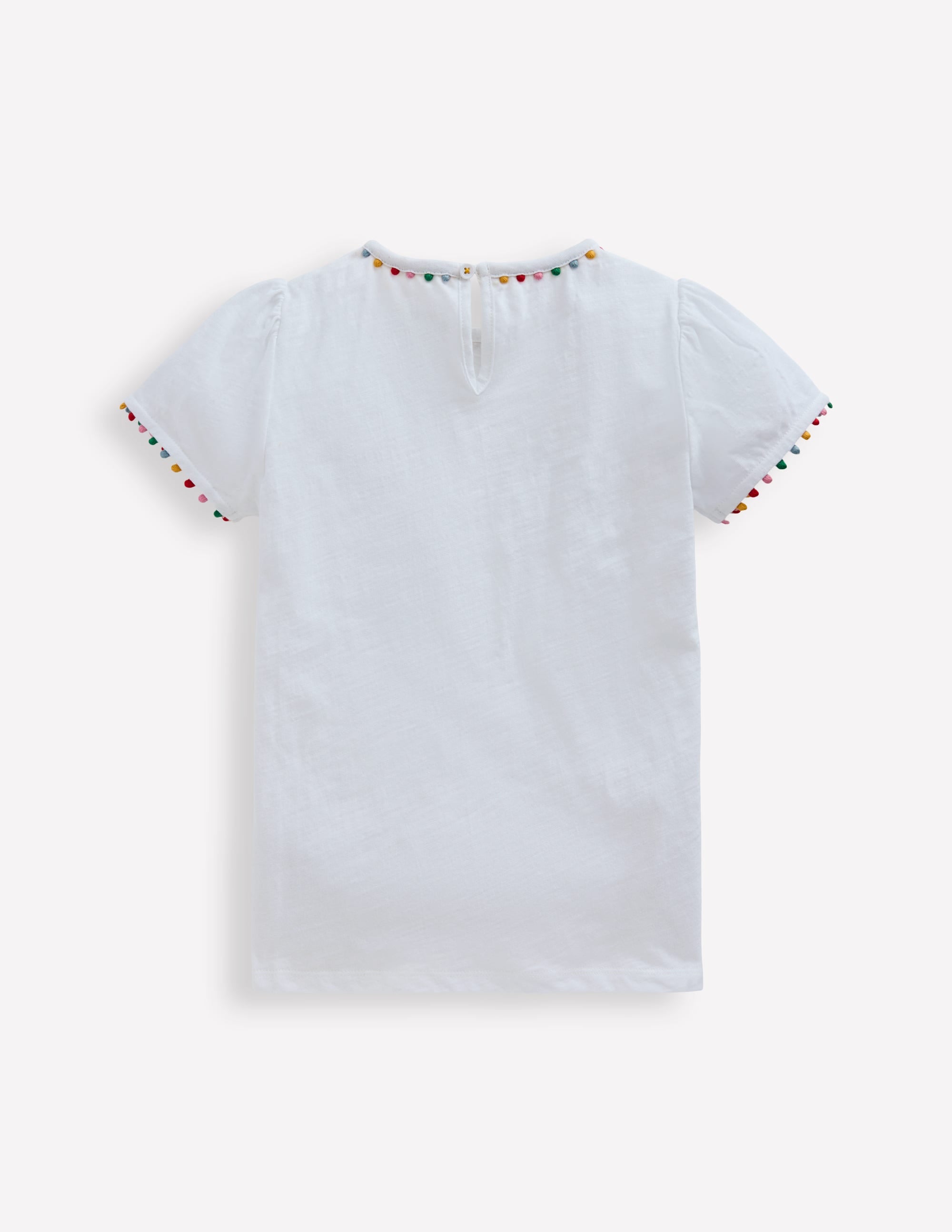  Ali Puff Sleeve Pom T-Shirt-White、mySite、ashleygrahame