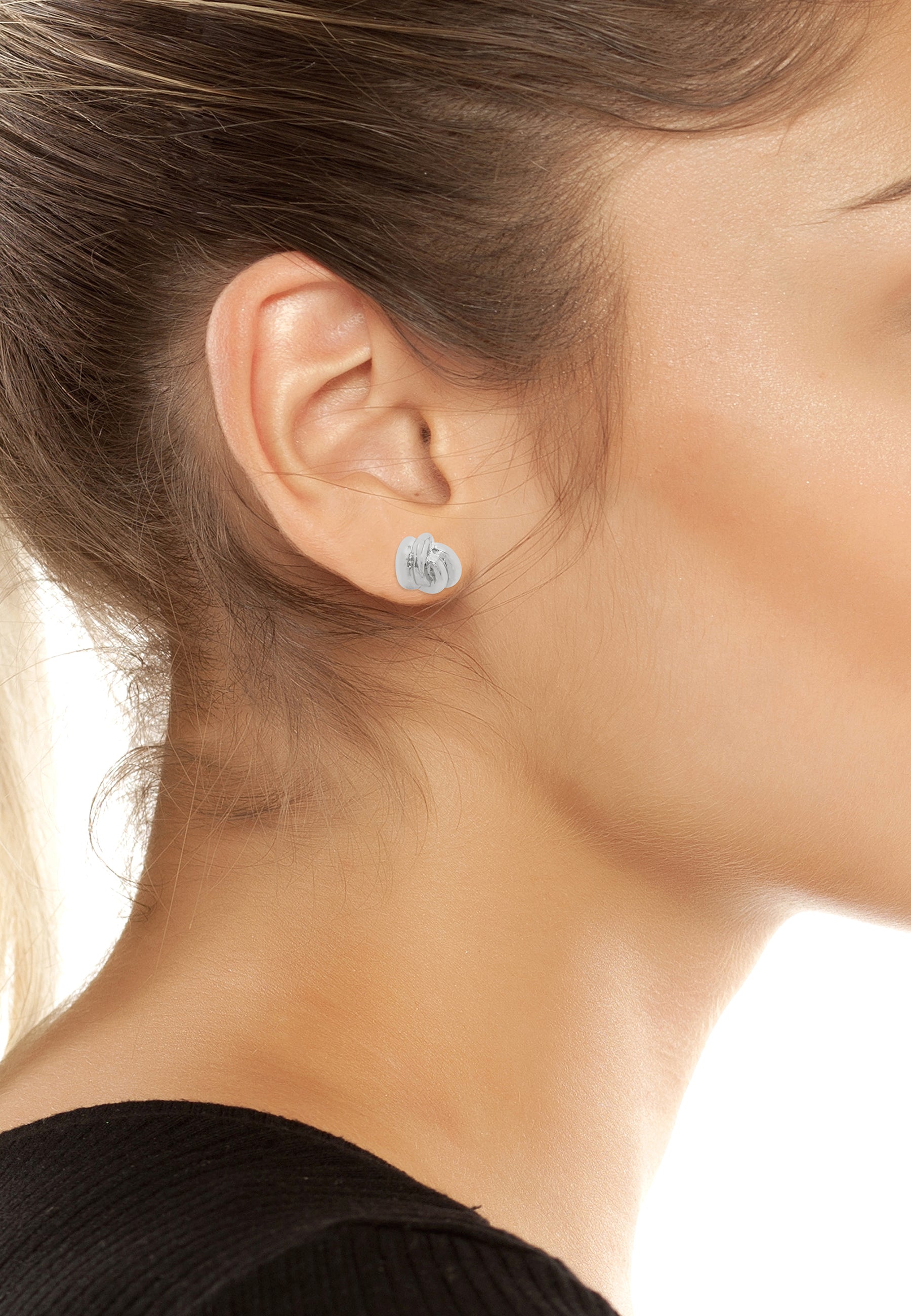 MINI KNOT STUDS SILVER、mySite、dreamappss