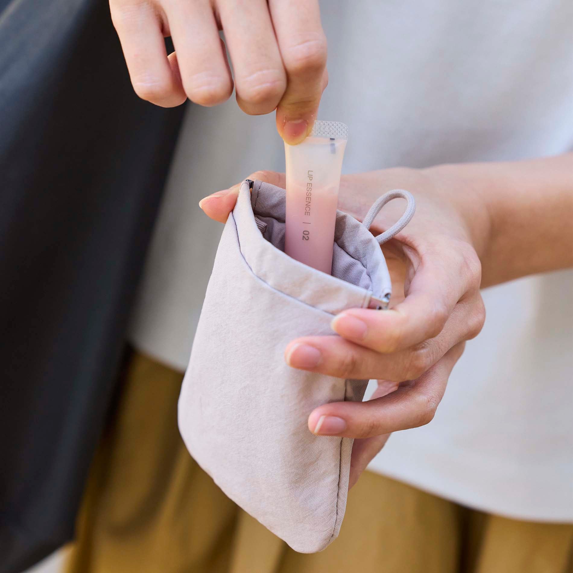  Wrinkled Nylon Self-Closing Flat Pouch - Small、mySite、sugarbowlscore